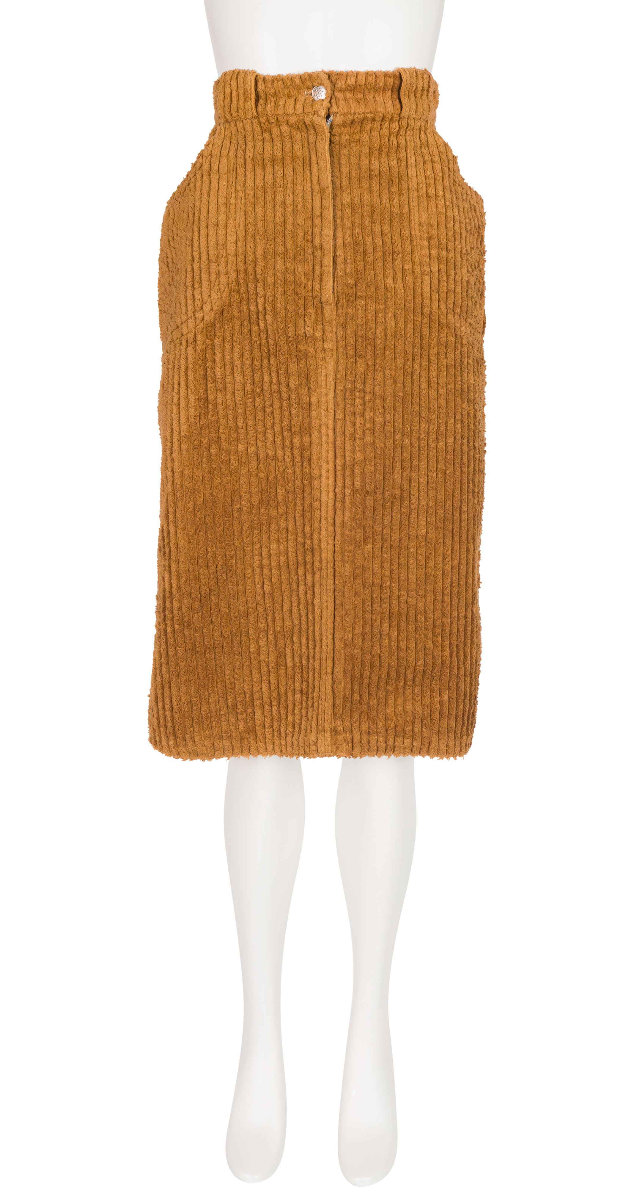1976-77 F/W Teddy Brown Corduroy High-Waisted Skirt