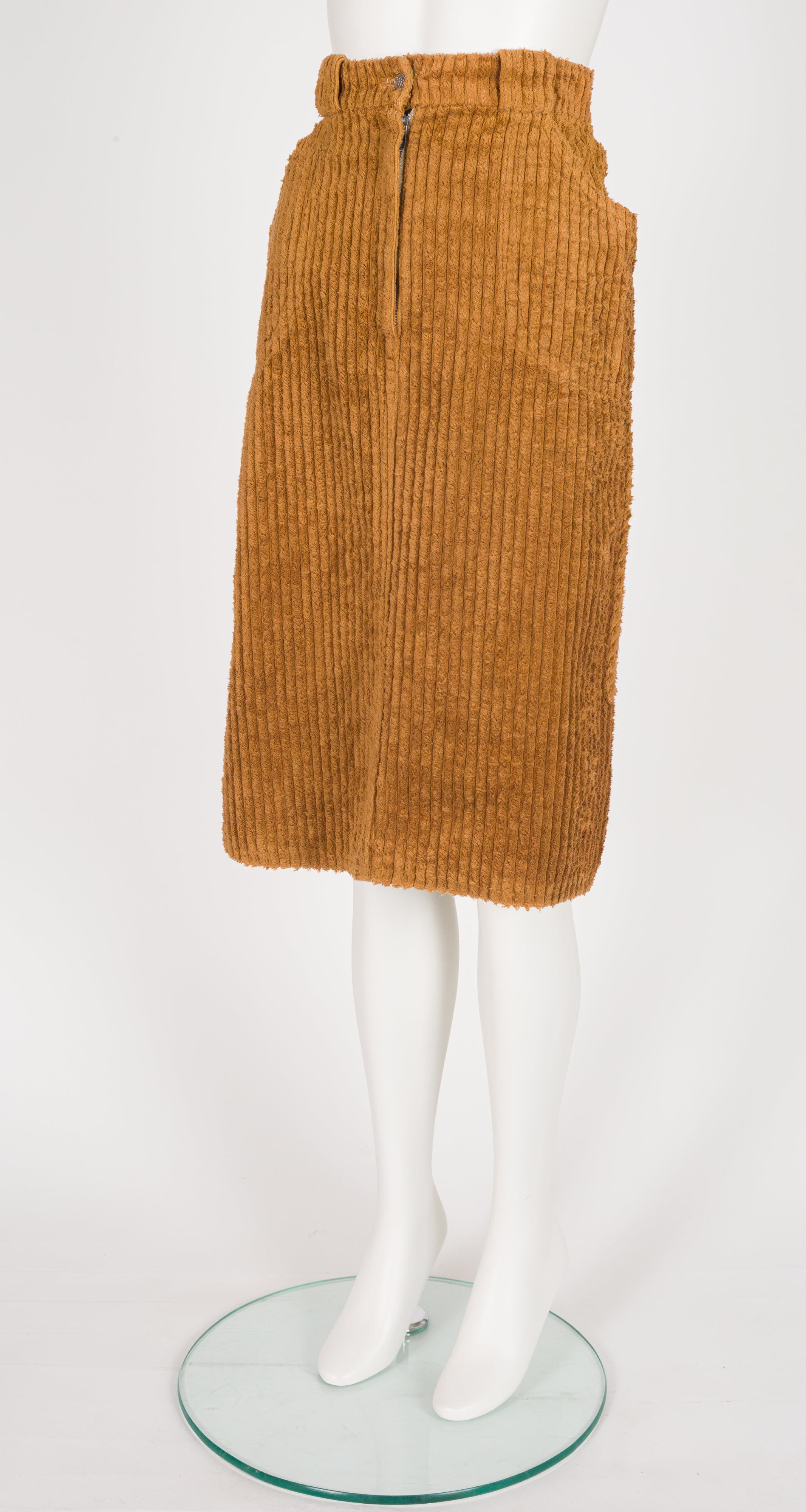 1976-77 F/W Teddy Brown Corduroy High-Waisted Skirt