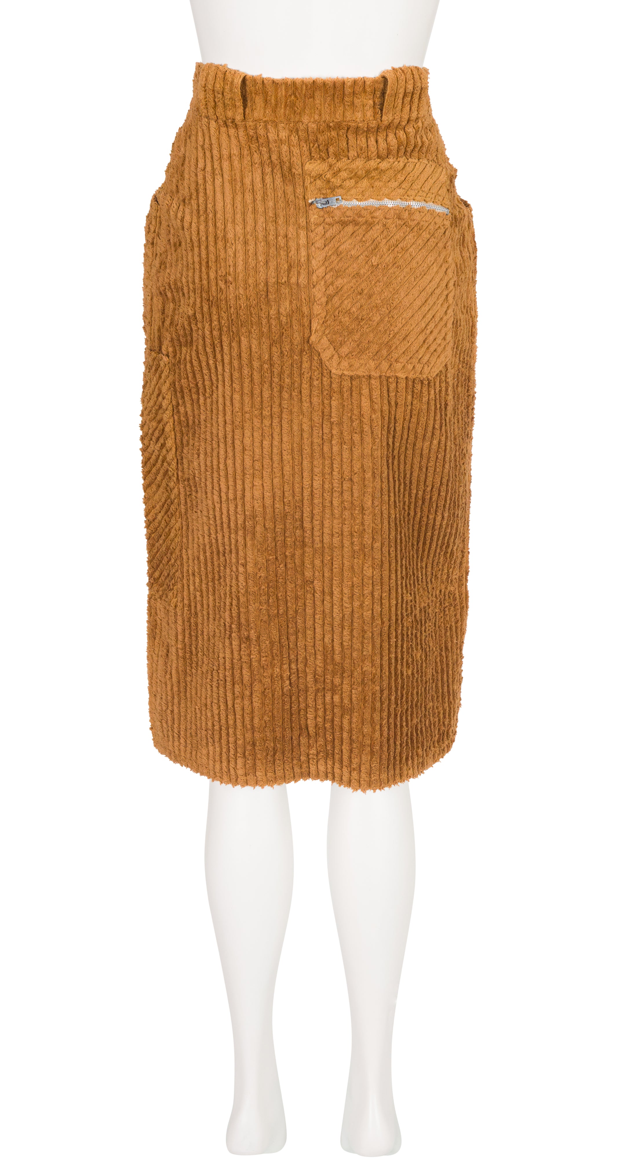 1976-77 F/W Teddy Brown Corduroy High-Waisted Skirt
