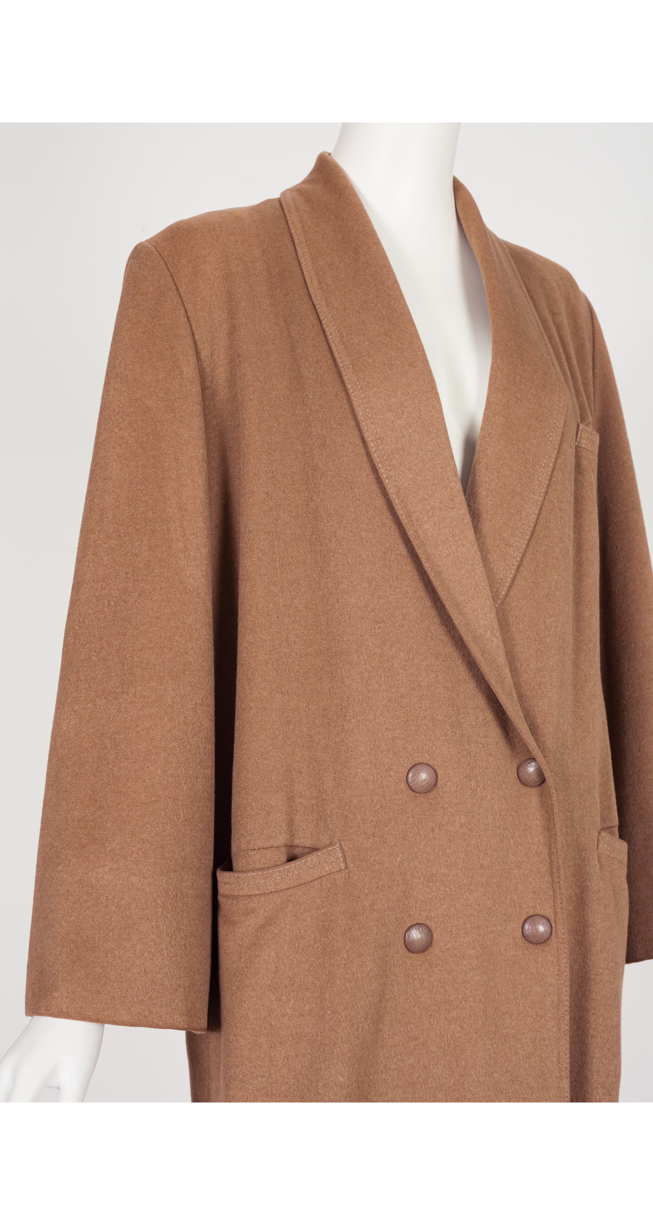 1984-85 F/W Alpaca & Wool Shawl Collar Coat