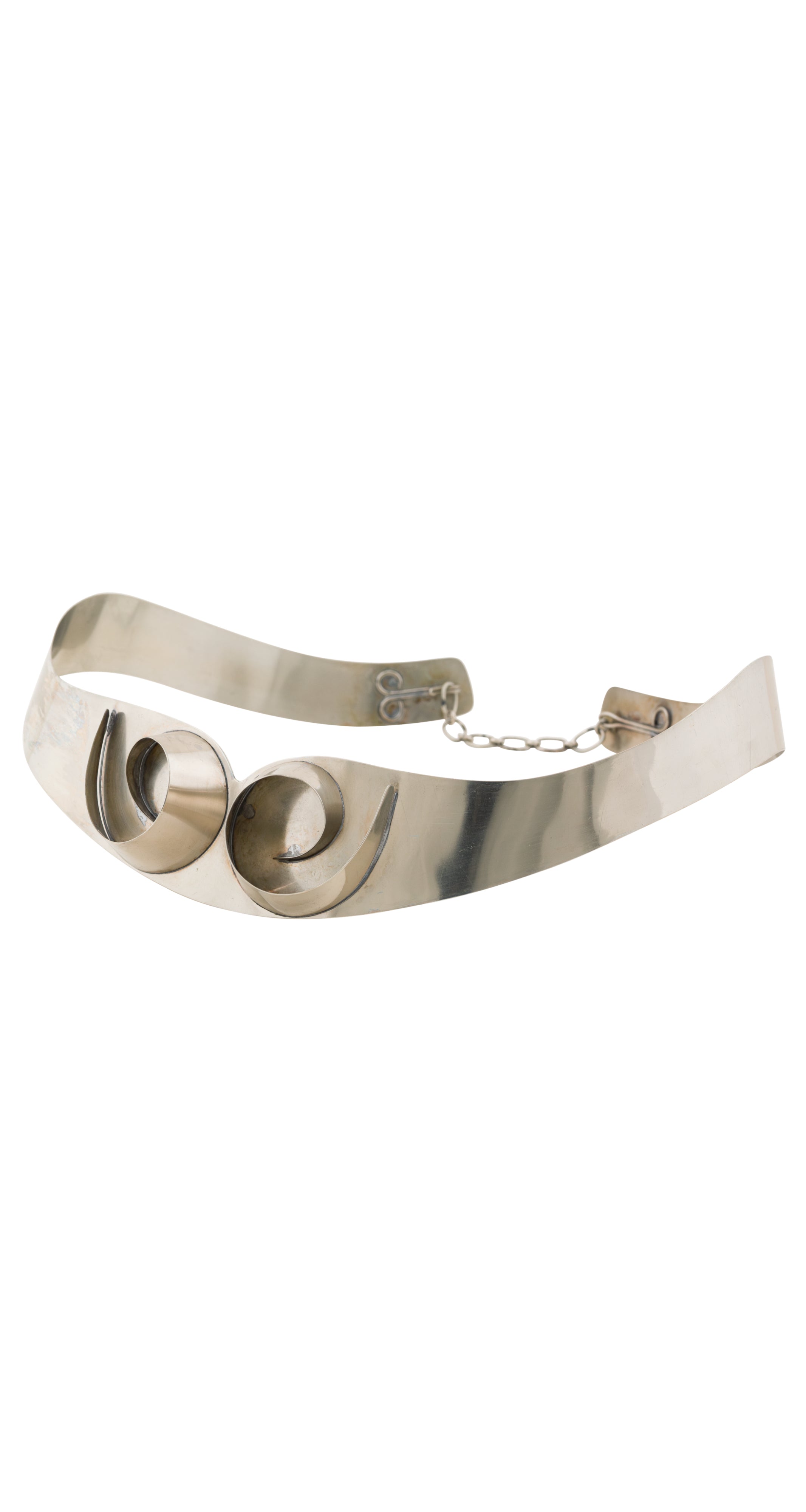 1960s/1970s Space Age Chrome Metal Sculptural Belt