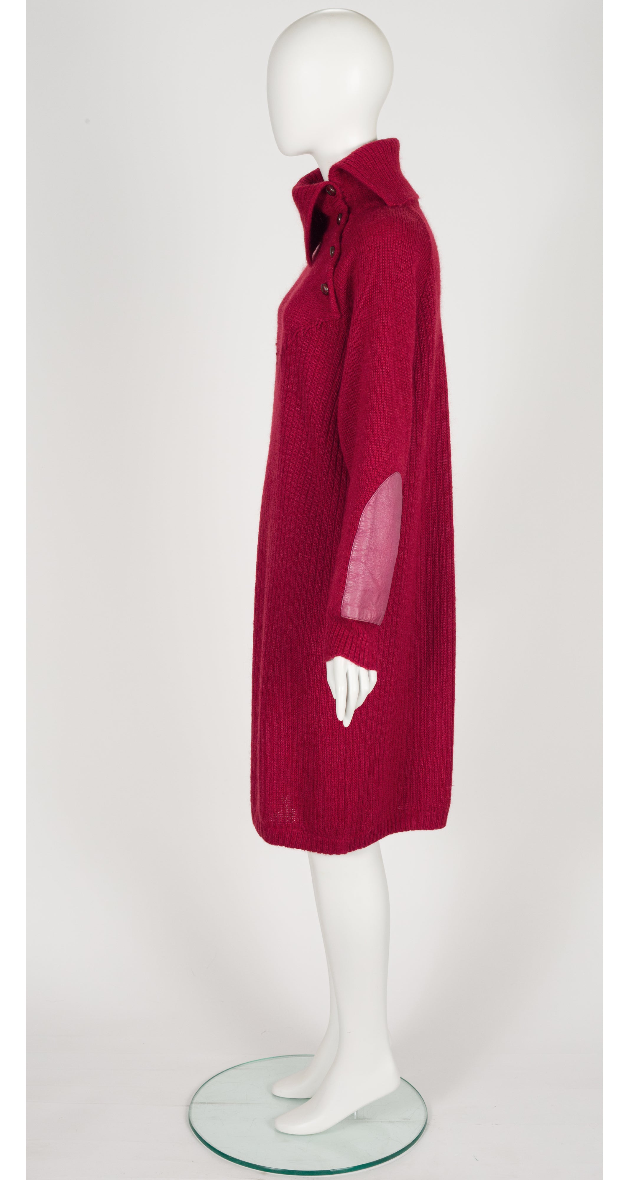 1981-82 F/W Dark Red Mohair Knit Sweater Dress