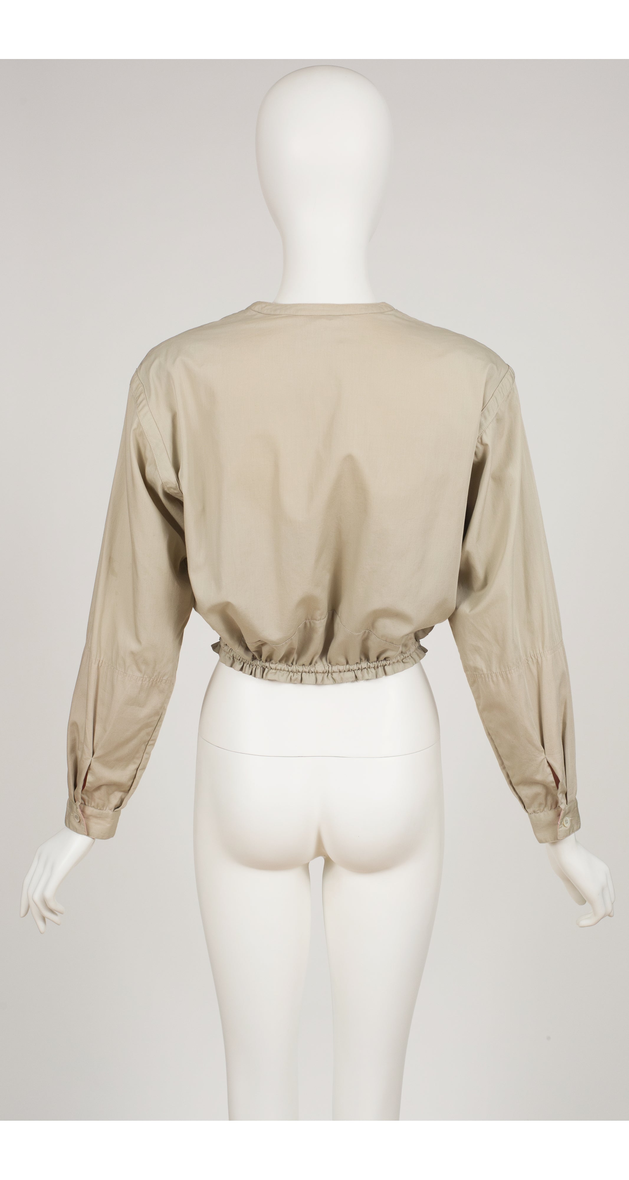 1982 S/S Beige Cotton Cropped Light Jacket