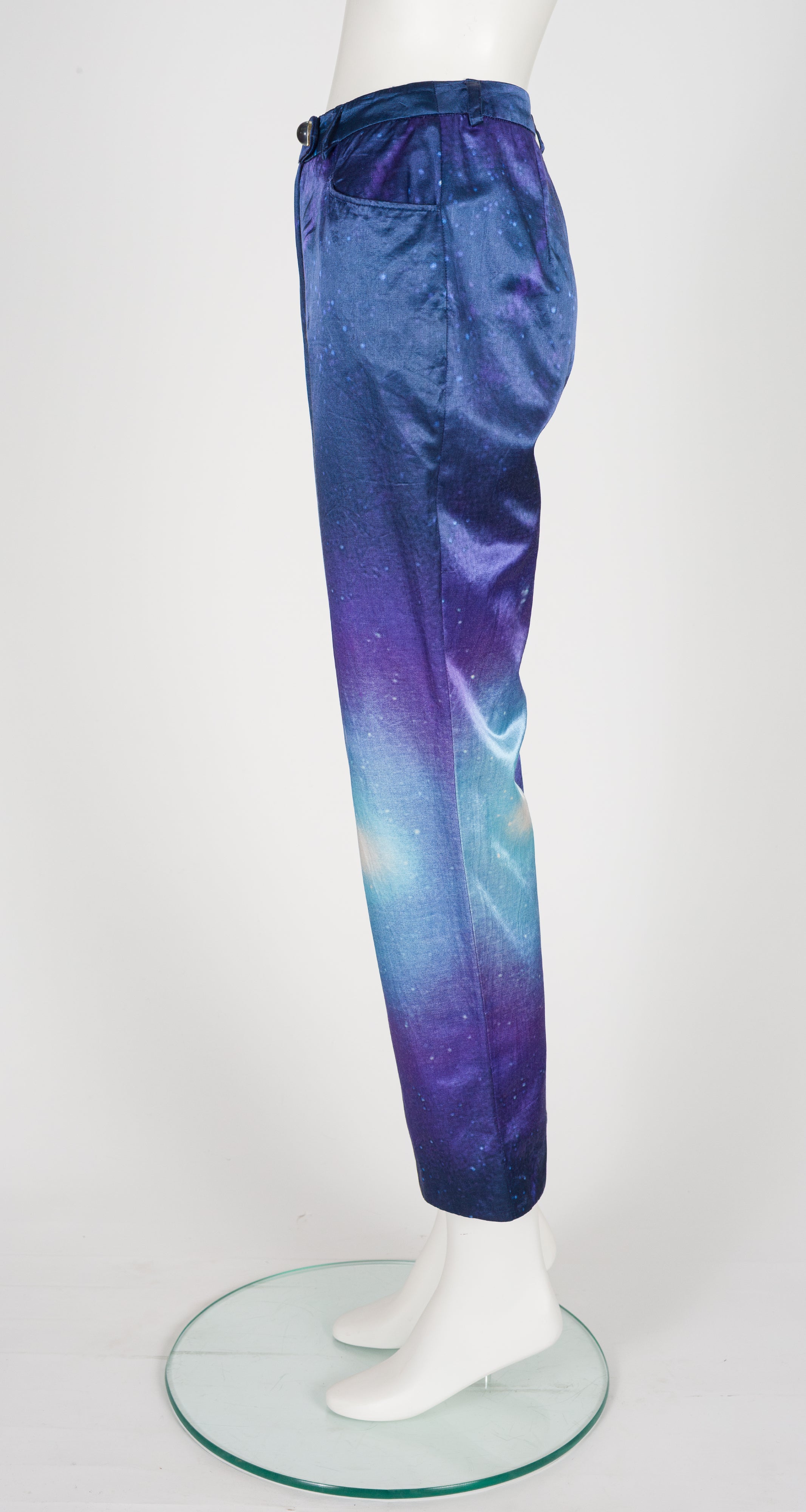 1997 S/S Galaxy Print Cotton Sateen Pants