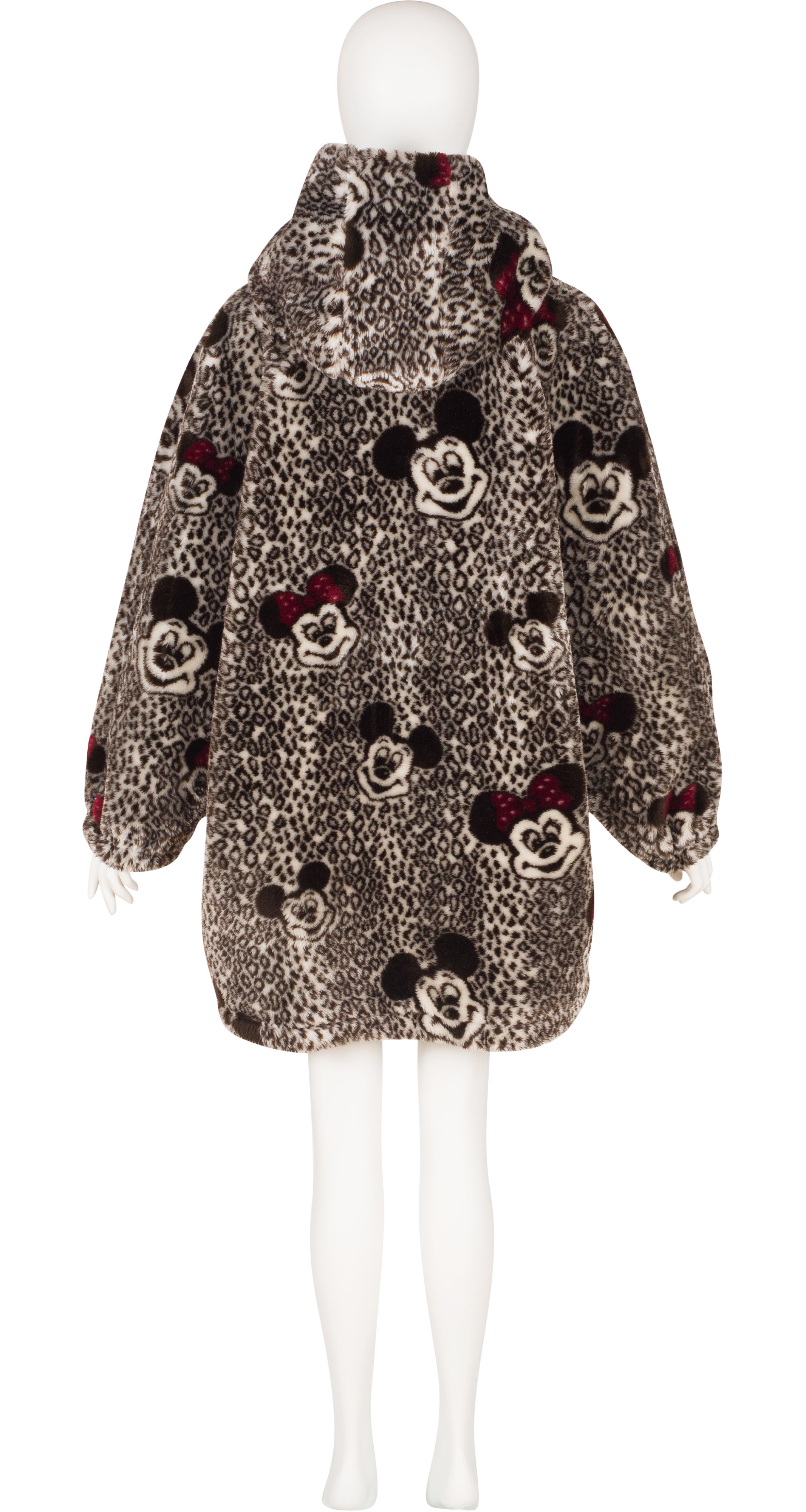 1990s Mickey & Minnie Mouse Faux Fur Hooded Coat