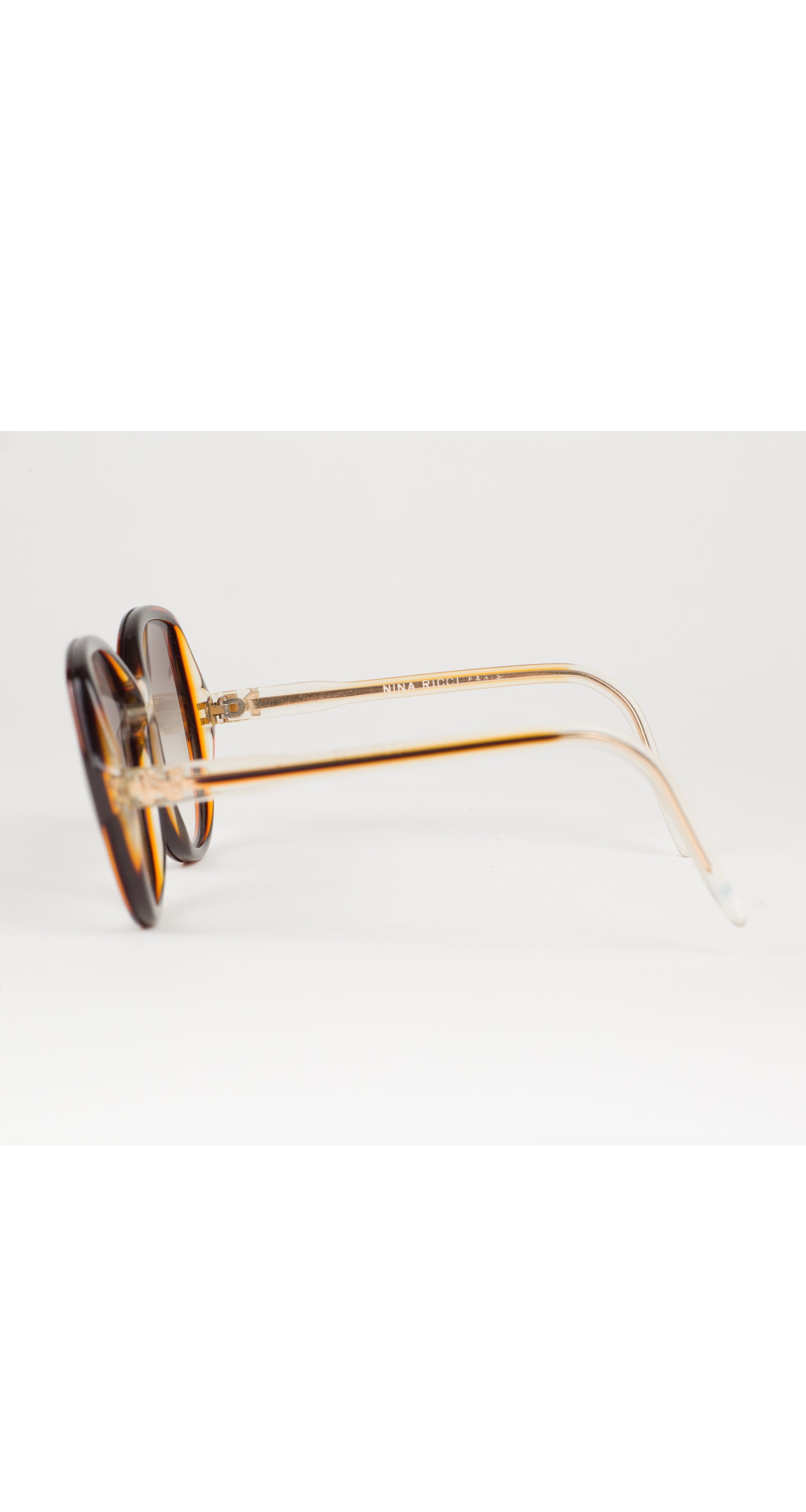 1980s Handmade "77-A16" Logo Gradient Sunglasses