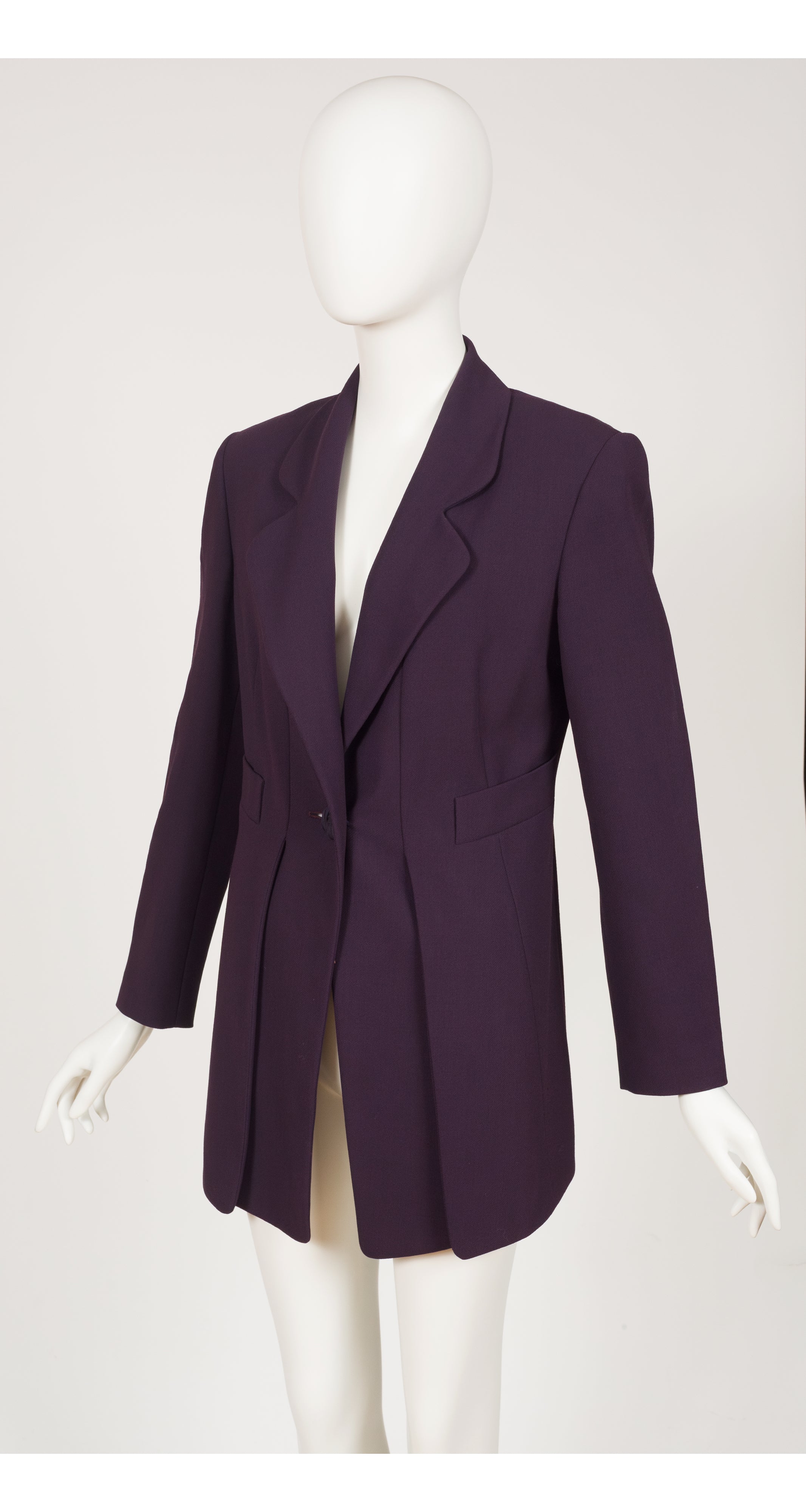 1993-94 F/W Runway Plum Wool Paneled Blazer