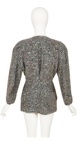 1980s Bouclé Wool Pointed Sleeve Jacket