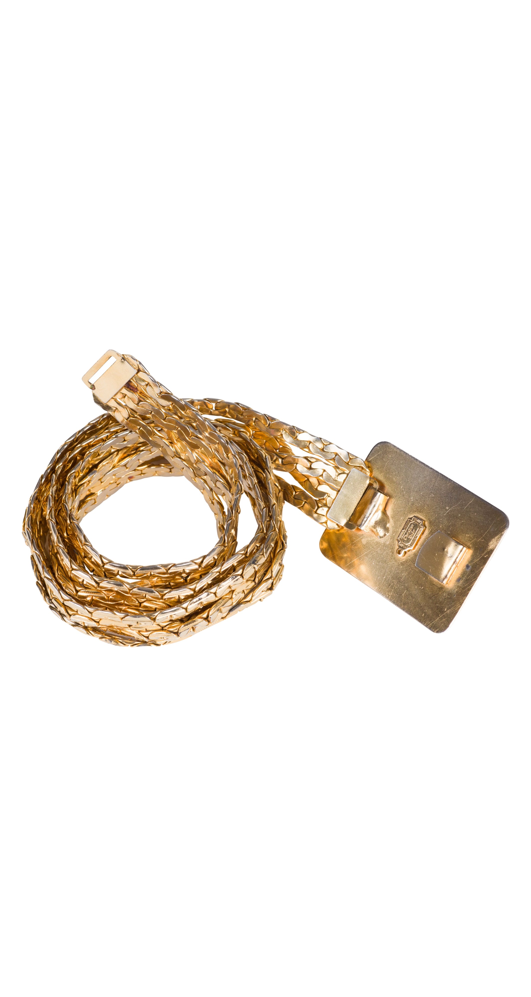 1970s Gold-Tone Metal Rope Chain Belt