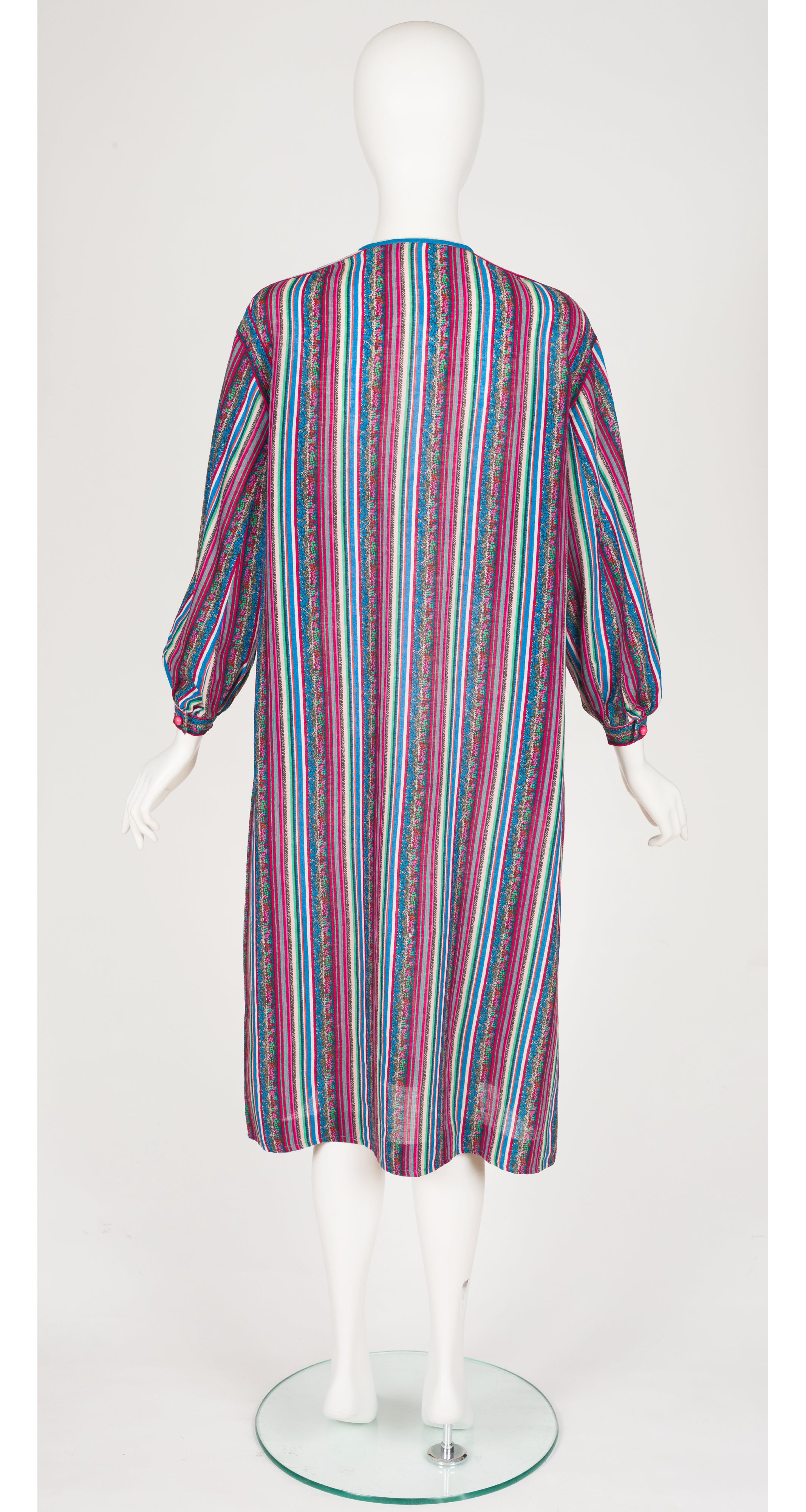 1978 S/S Runway Striped Wool Challis Dress
