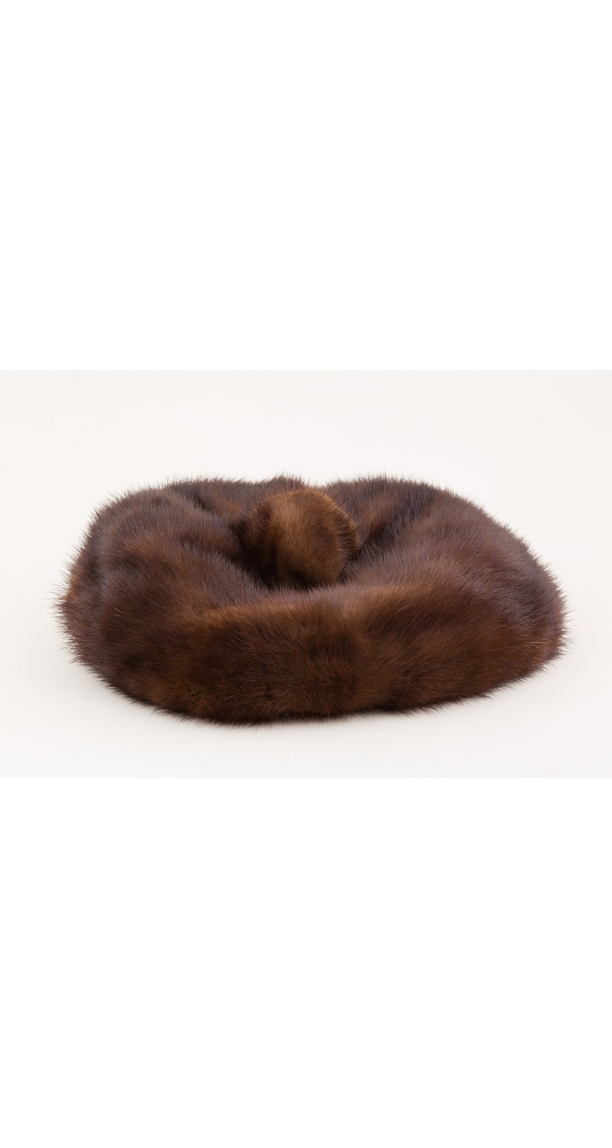 1960s Brown Mink Fur Oversized Beret