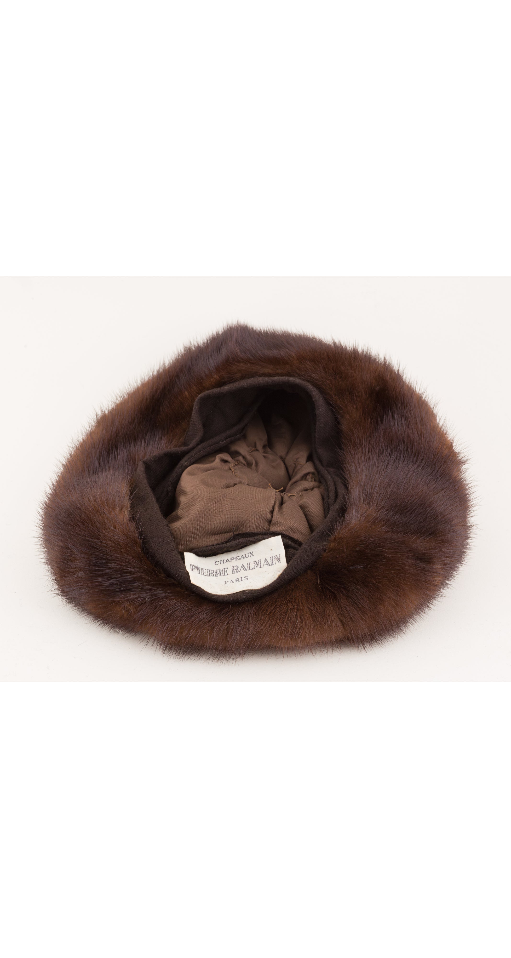 1960s Brown Mink Fur Oversized Beret