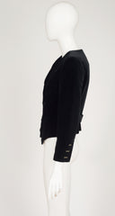 1989-90 F/W Black Velvet Asymmetrical Riding Jacket