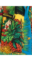 1993 S/S Tarzan Print Silk Crepe Blazer