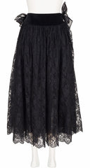 1992-93 F/W "Winking" Black Lace Evening Skirt
