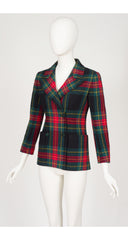 1960s Tartan Print Wool Double-Breasted Jacket
