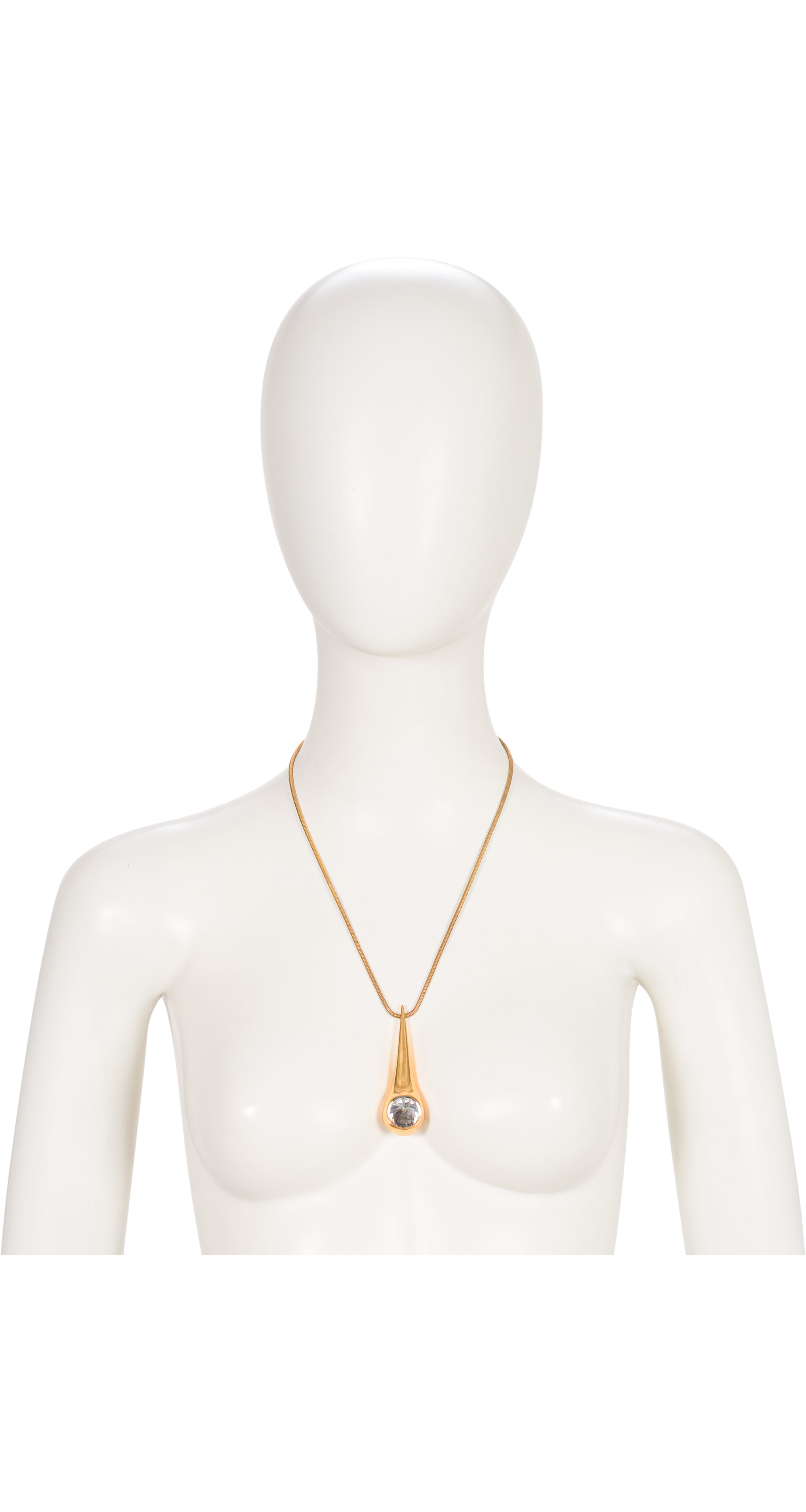 1980s Gold-Plated Faceted Glass Gemstone Jewelry Parure