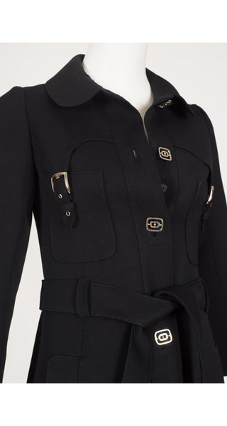 70s french vintage farmars wool coat BLK 【公式通販】