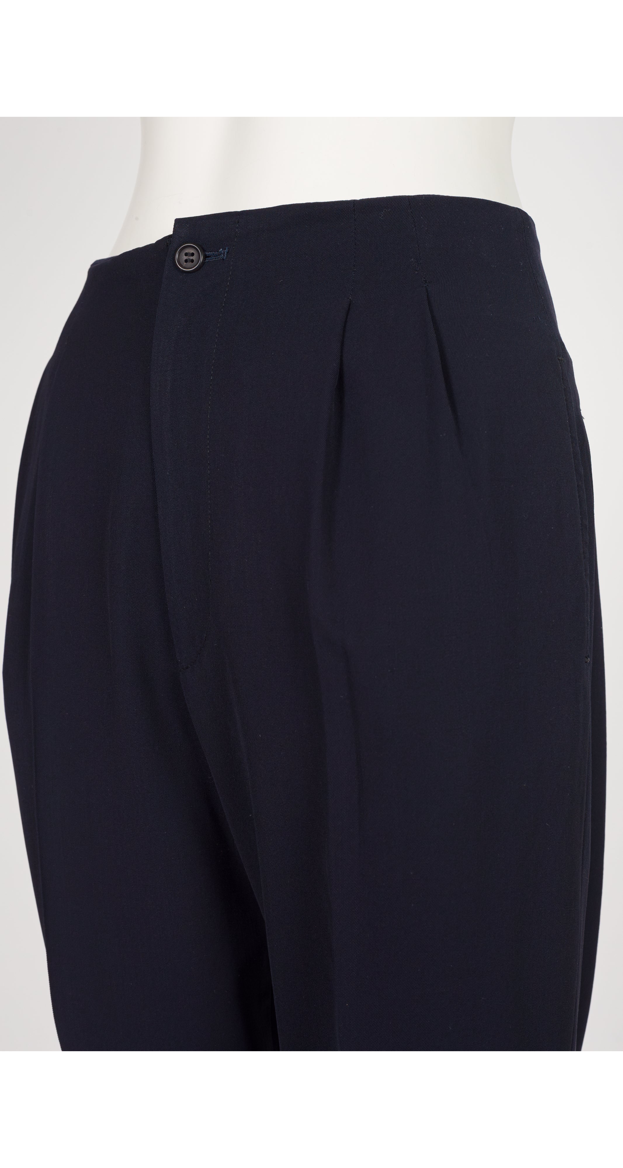 2000 F/W Wool Gabardine Straight-Leg Trousers