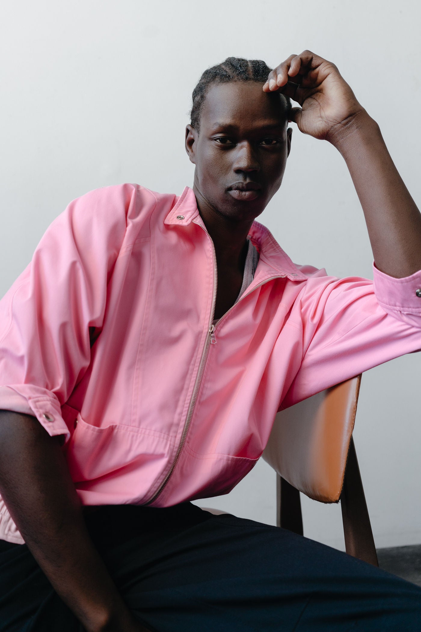 1980s Bubblegum Pink Cotton Bomber Jacket