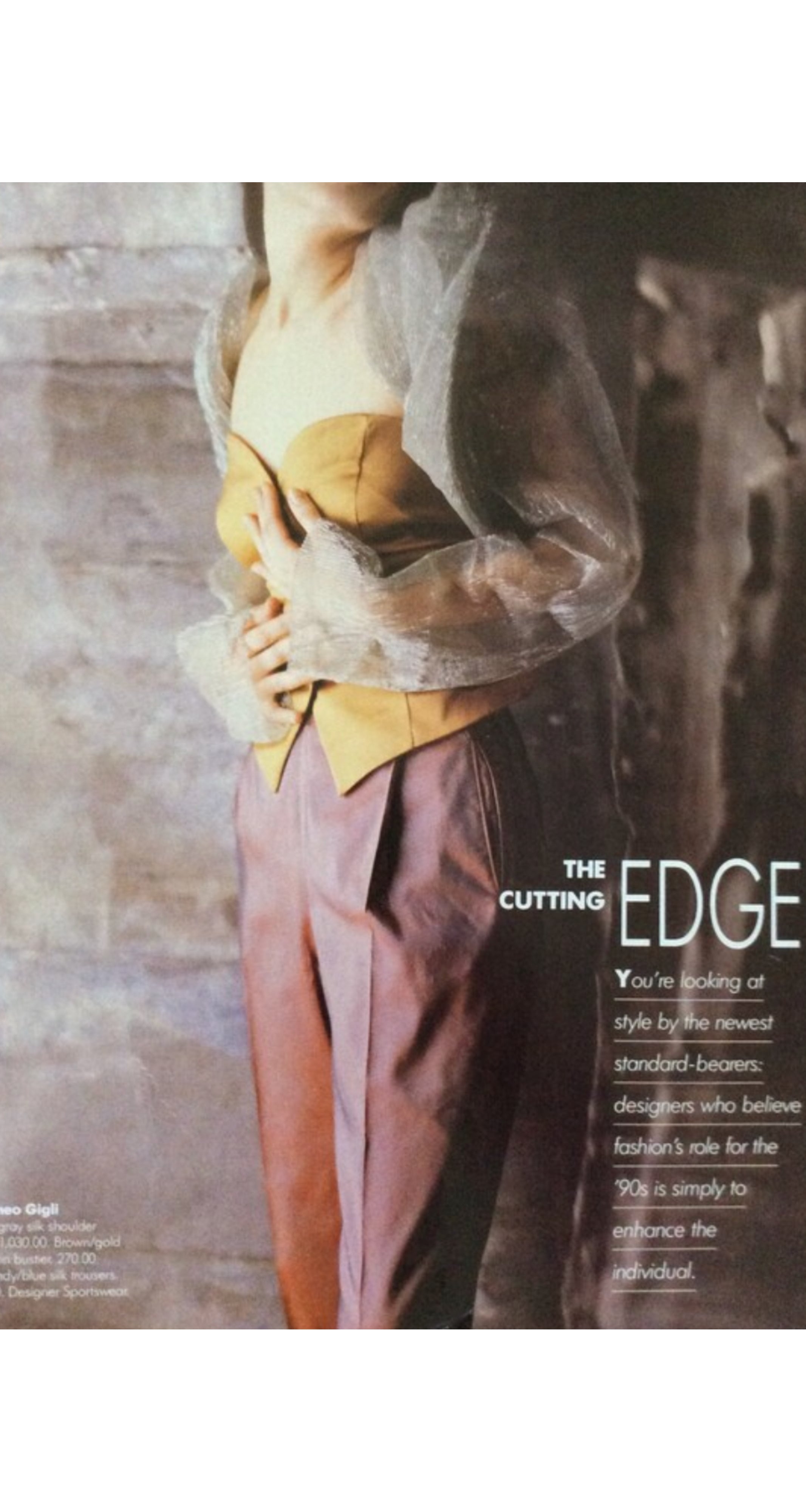 1989-90 F/W Iridescent Purple Silk High-Waisted Trousers