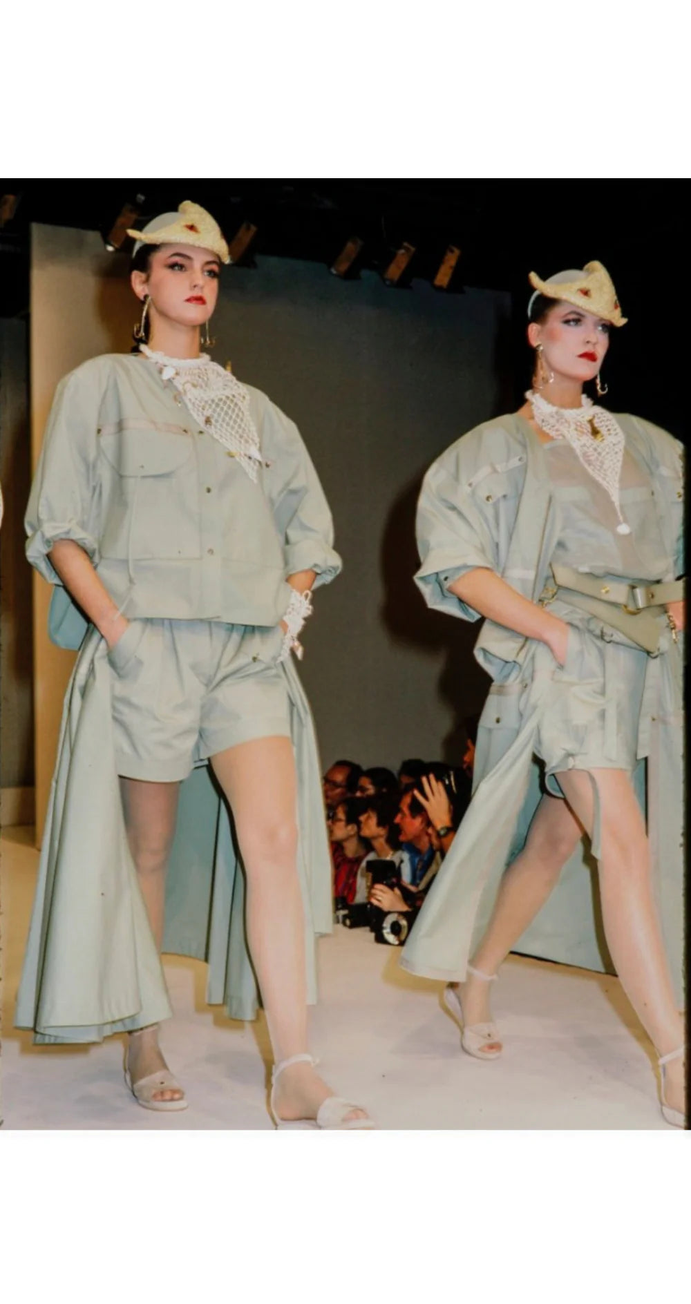 1983 S/S Black Cotton Mesh Short Sleeve Top