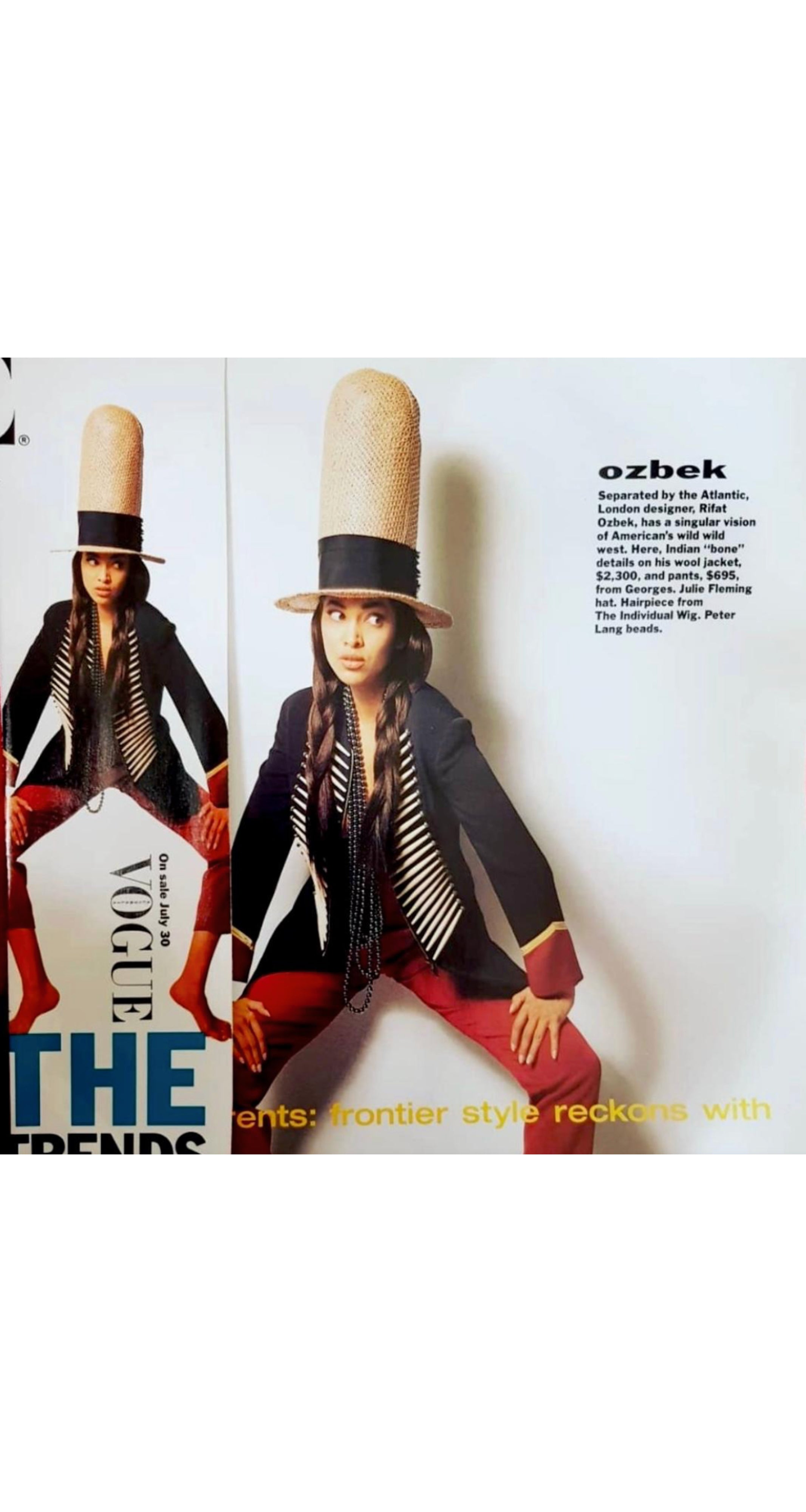 1992 S/S Iconic "Bone" Black Crepe Mini Skirt Suit