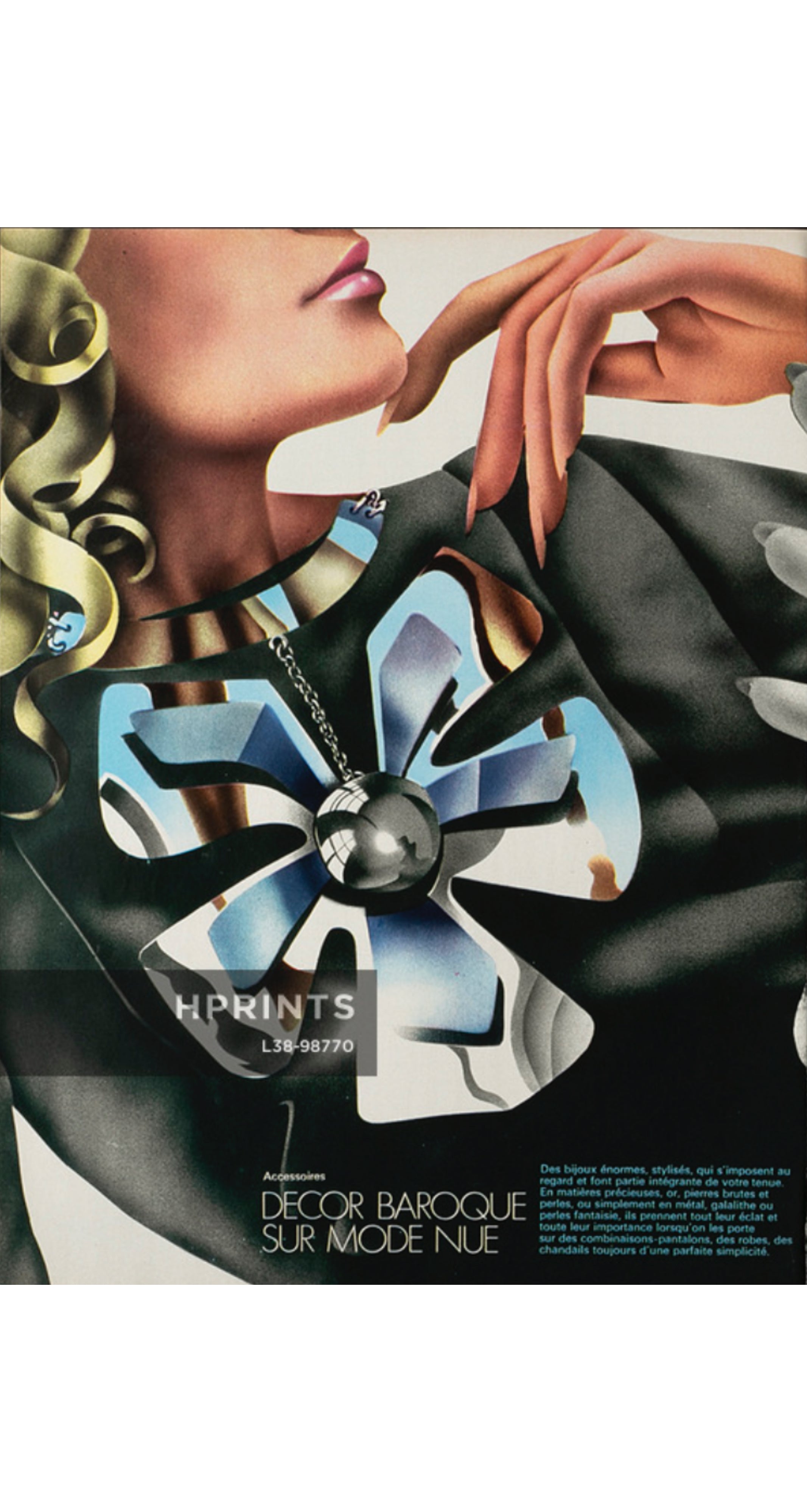 1960s Space Age Circle Chrome Choker Necklace