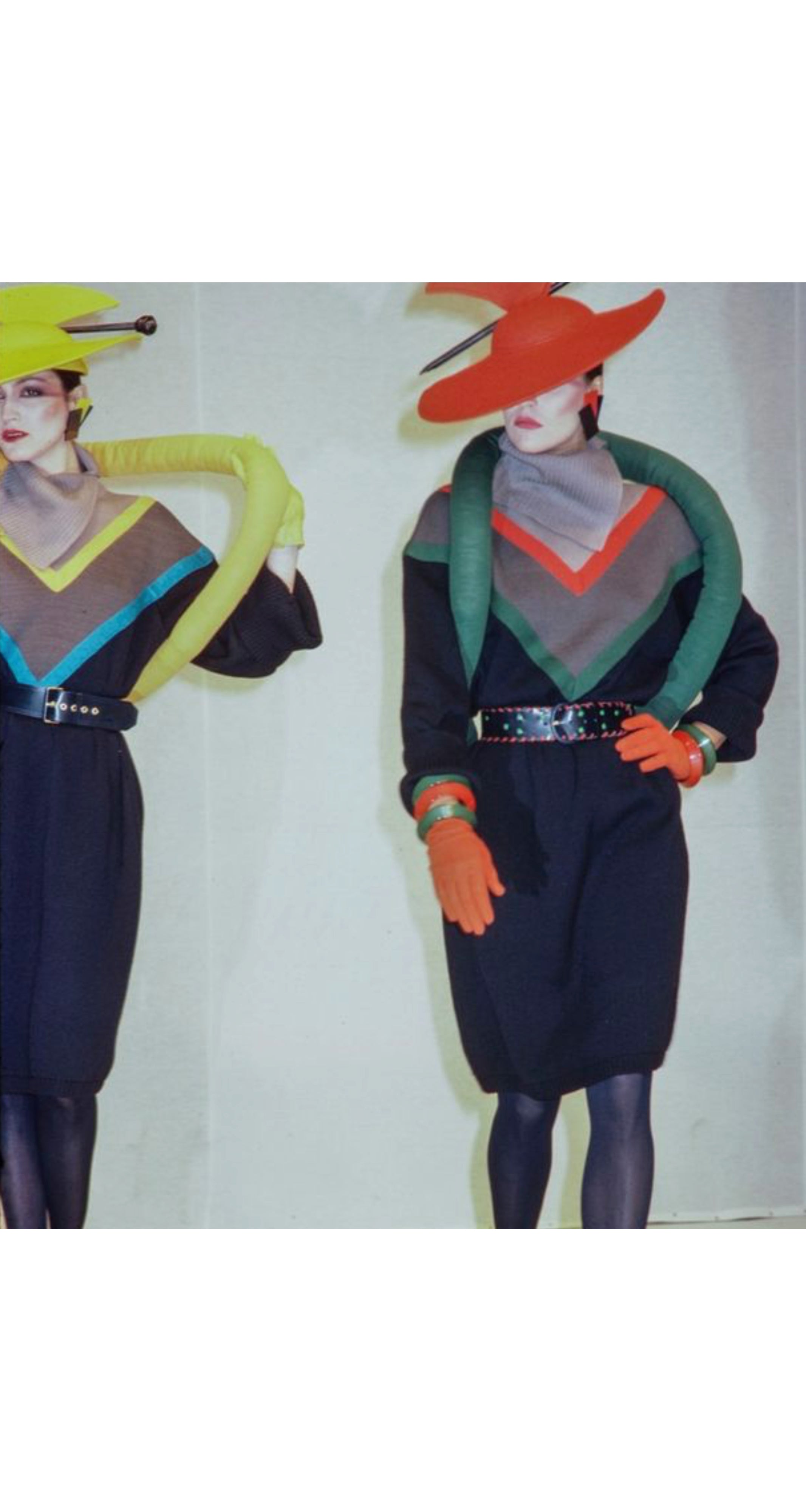 1981-82 F/W Dark Red Mohair Knit Sweater Dress