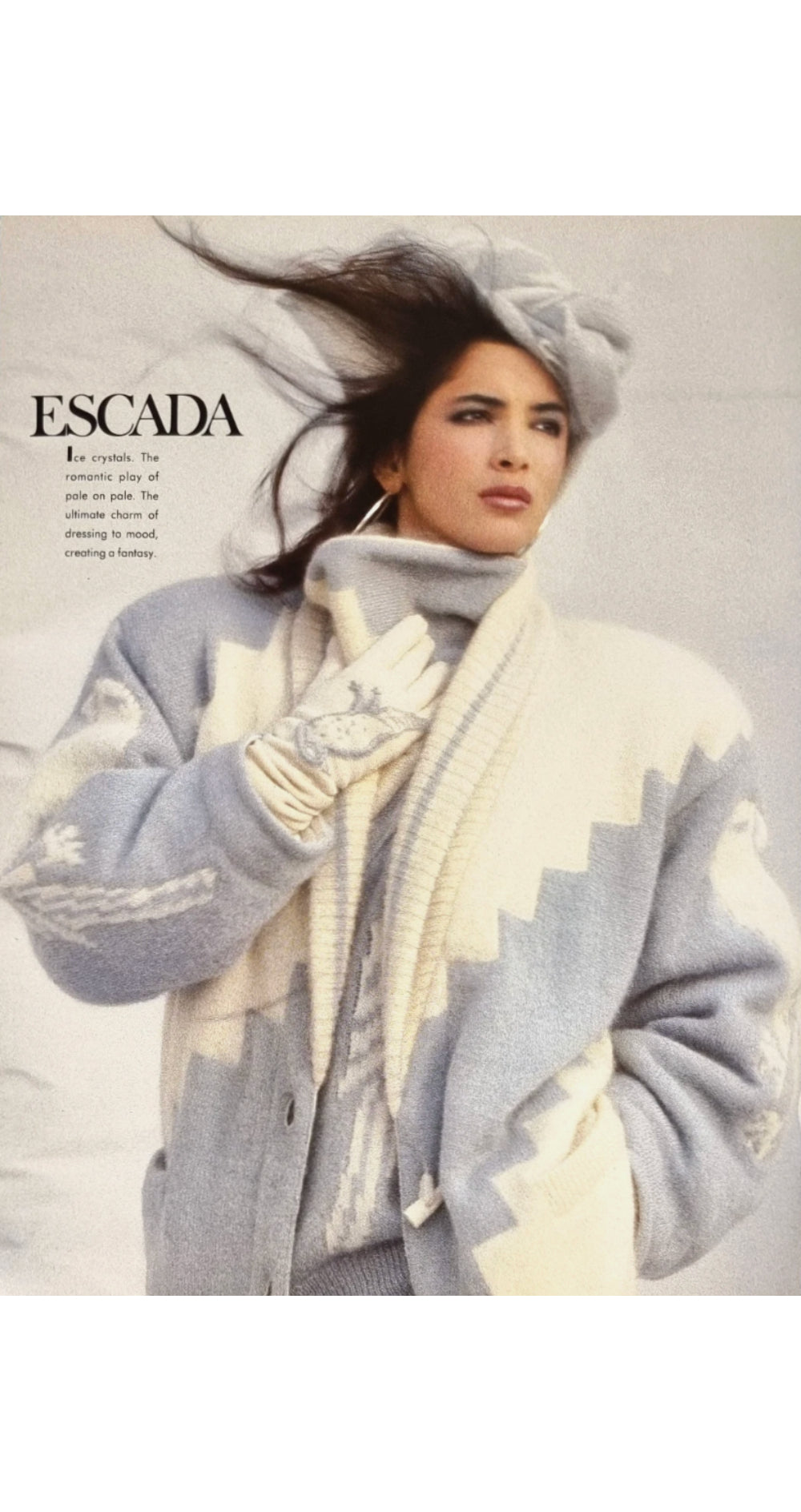 1986-87 F/W Peacock Mohair Intarsia Knit Turtleneck Sweater