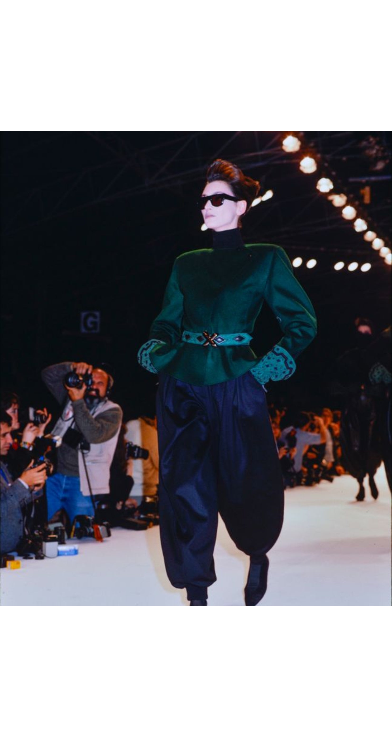 1986-87 F/W Dark Green Wool Peplum Jacket