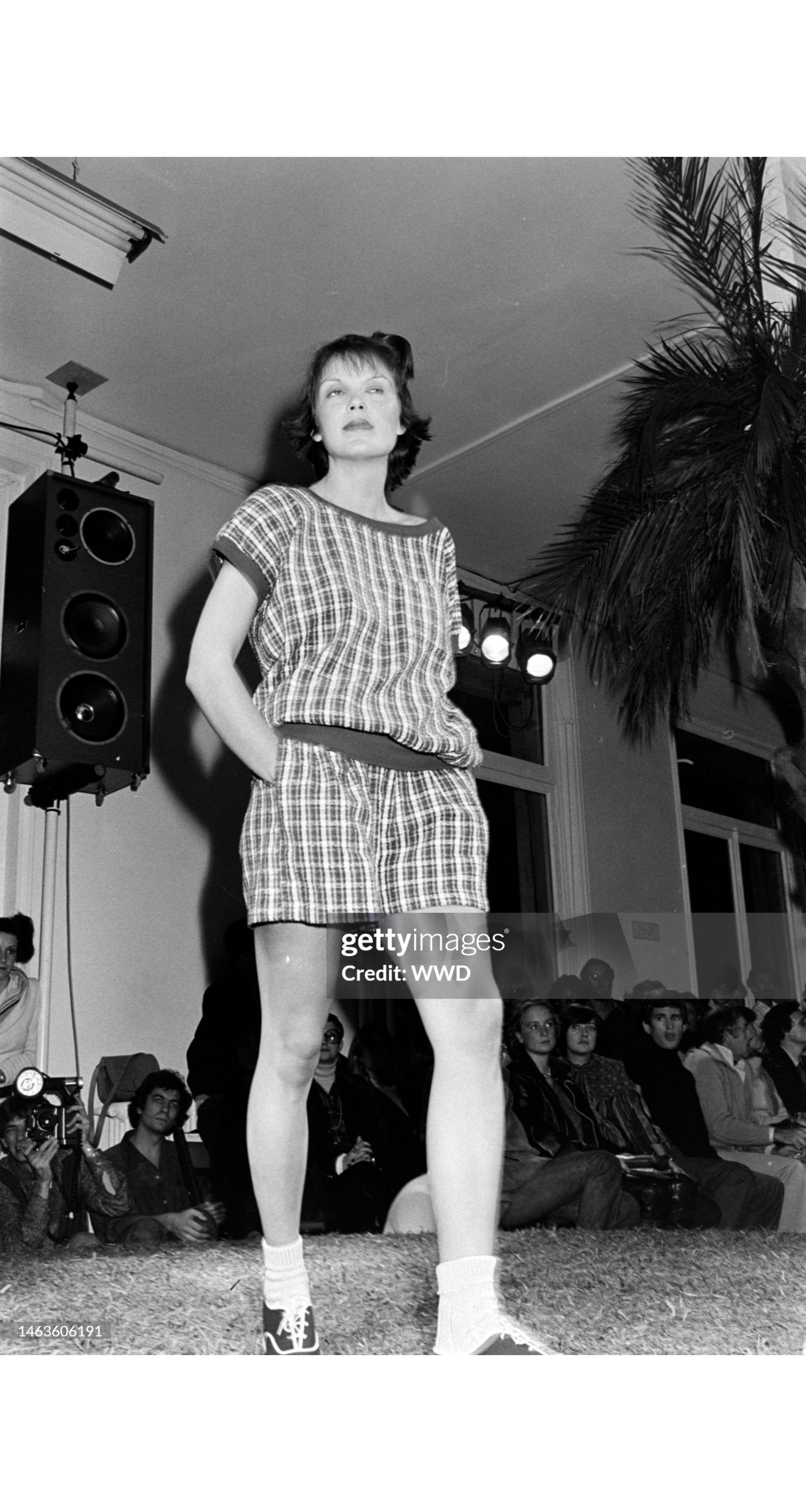 1977 S/S Plaid Cotton Bouclé Shorts Set