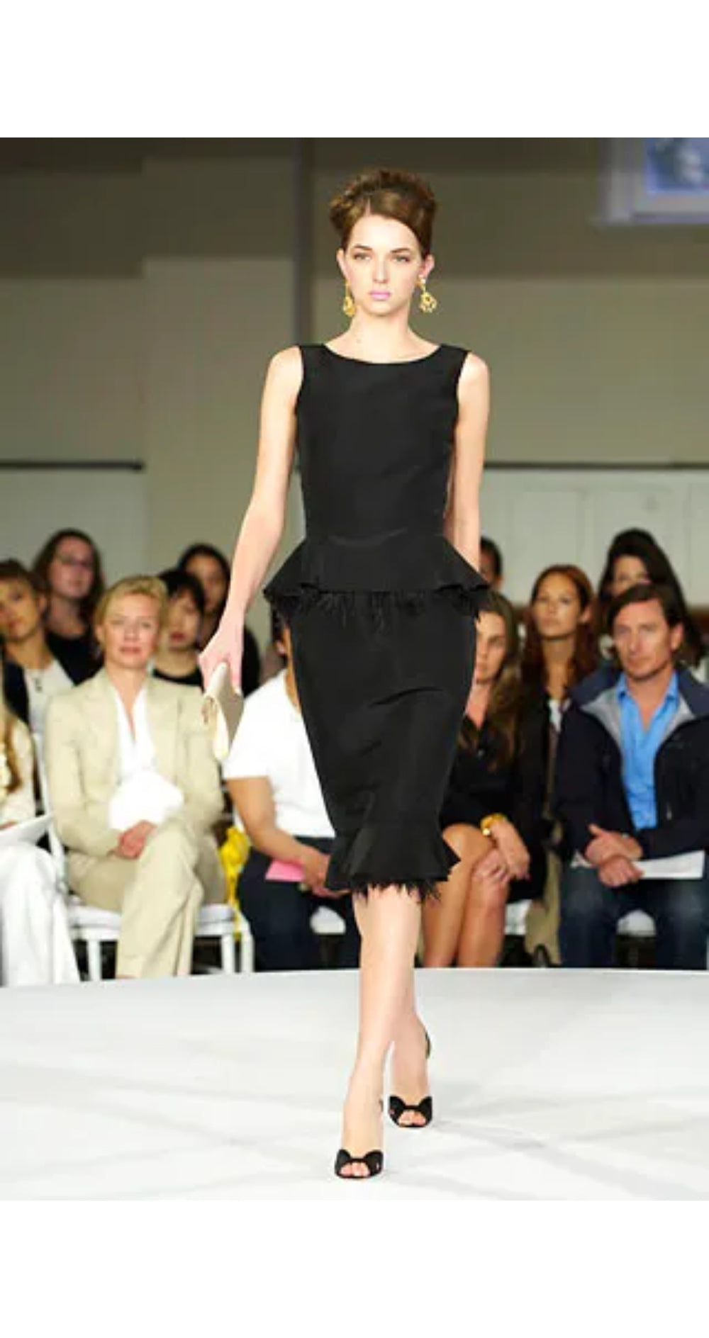 2008 Resort Black Silk Faille Ostrich Feather Trim Cocktail Set