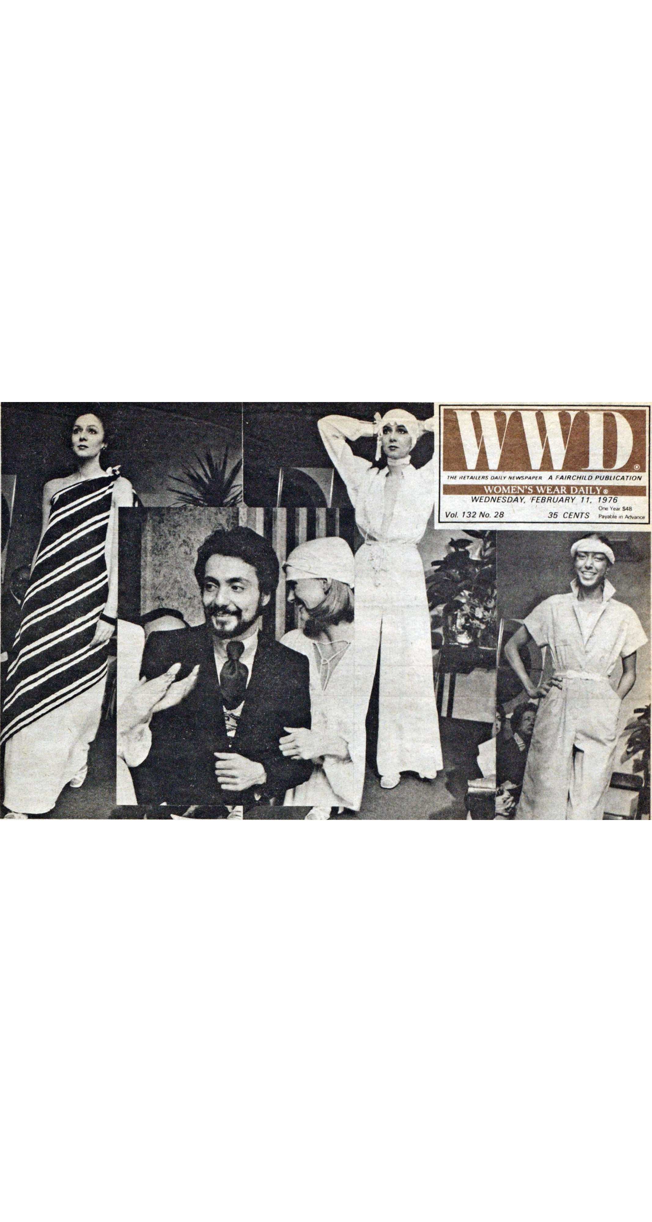 1976 S/S Embroidered White Rayon Wide Leg Jumpsuit