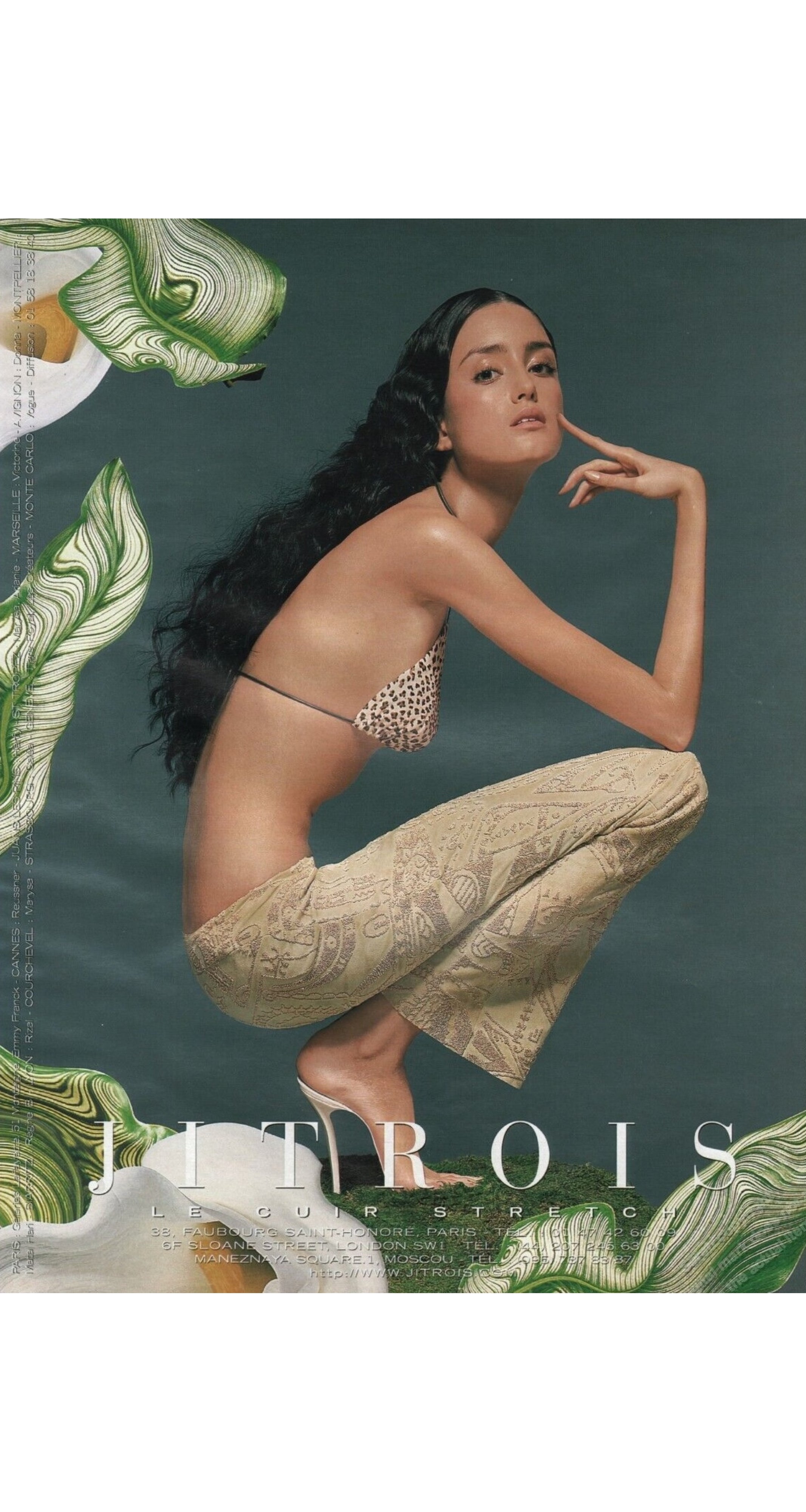 2000 S/S Beaded Seafoam Green Suede Pants