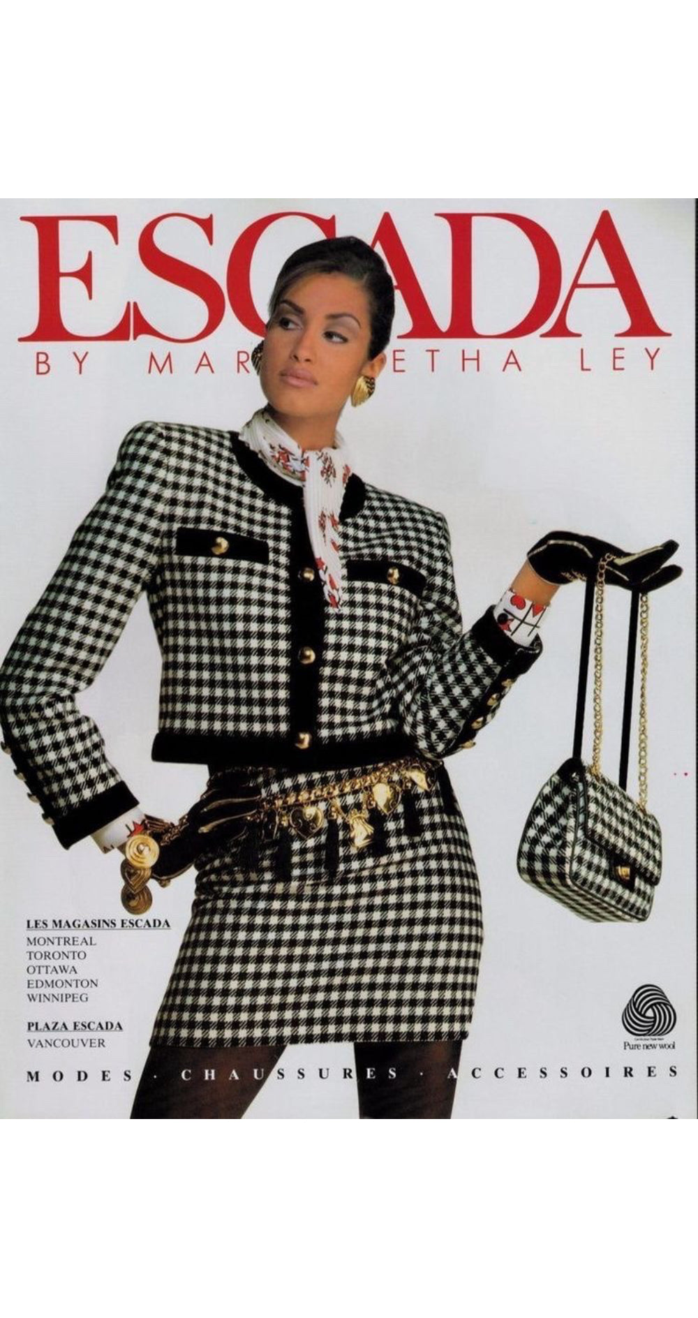 1991 Tic-Tac-Toe Cream Silk Ascot Tie Blouse