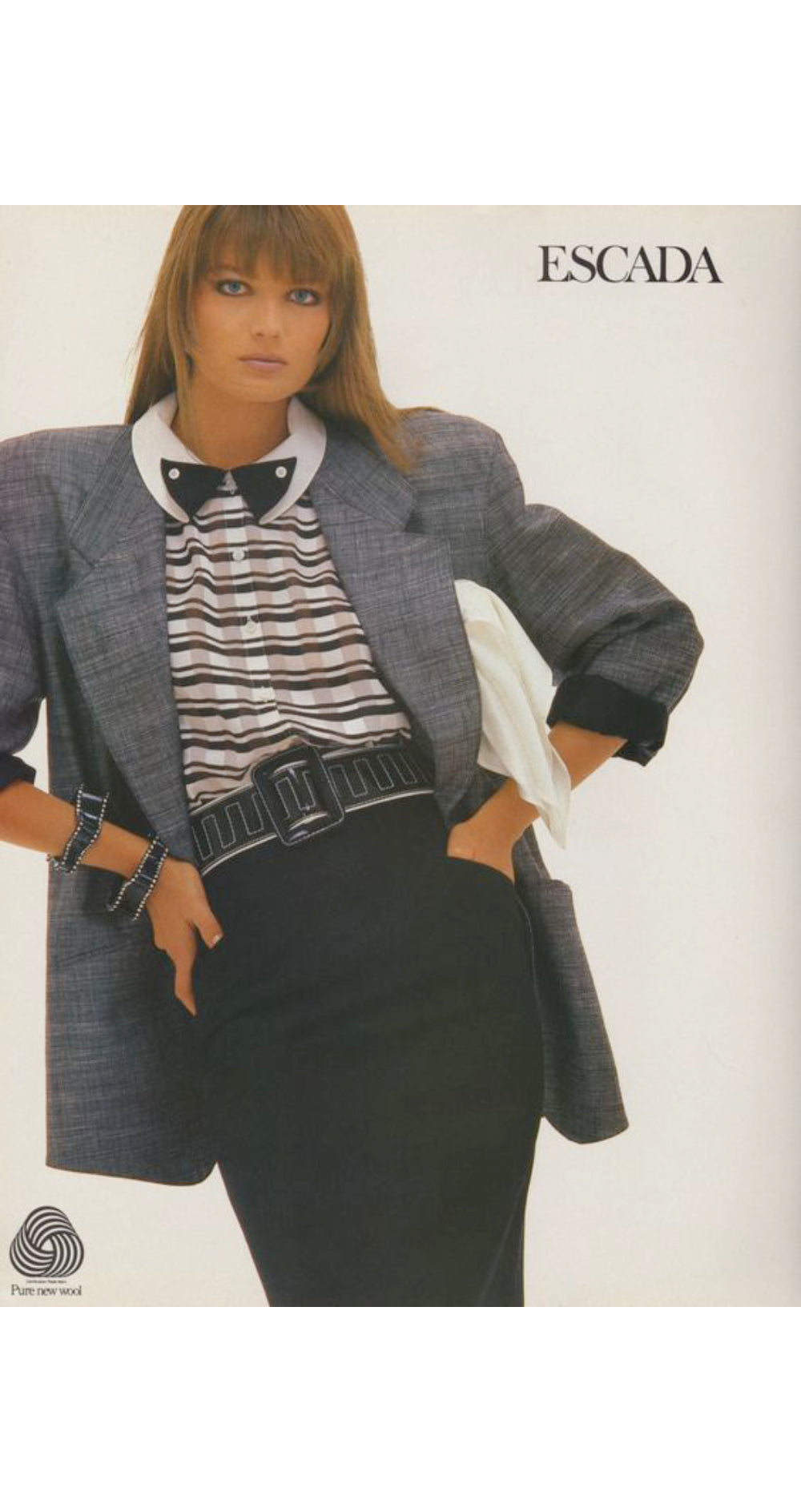 1986 Ad Campaign Black Patent Leather Waist Belt