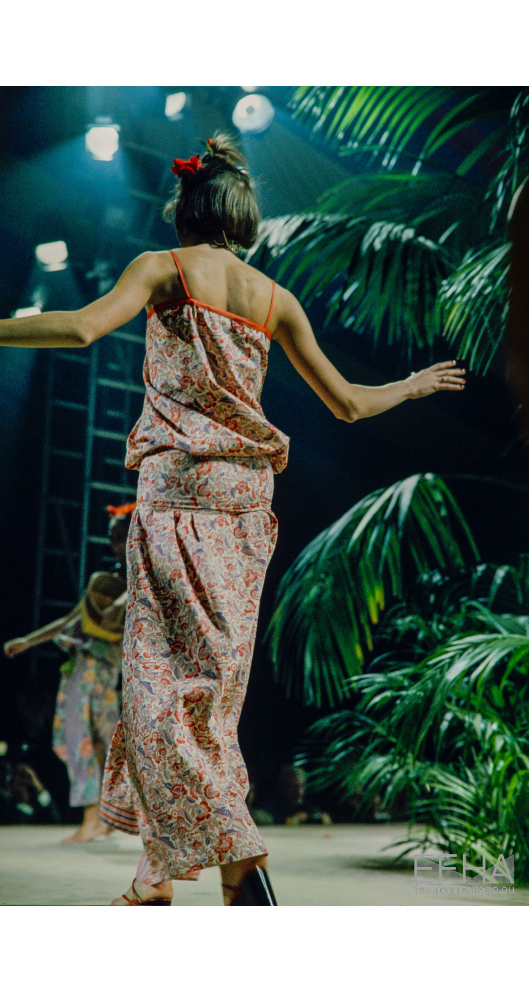 1976 S/S Documented Floral Cotton Summer Dress