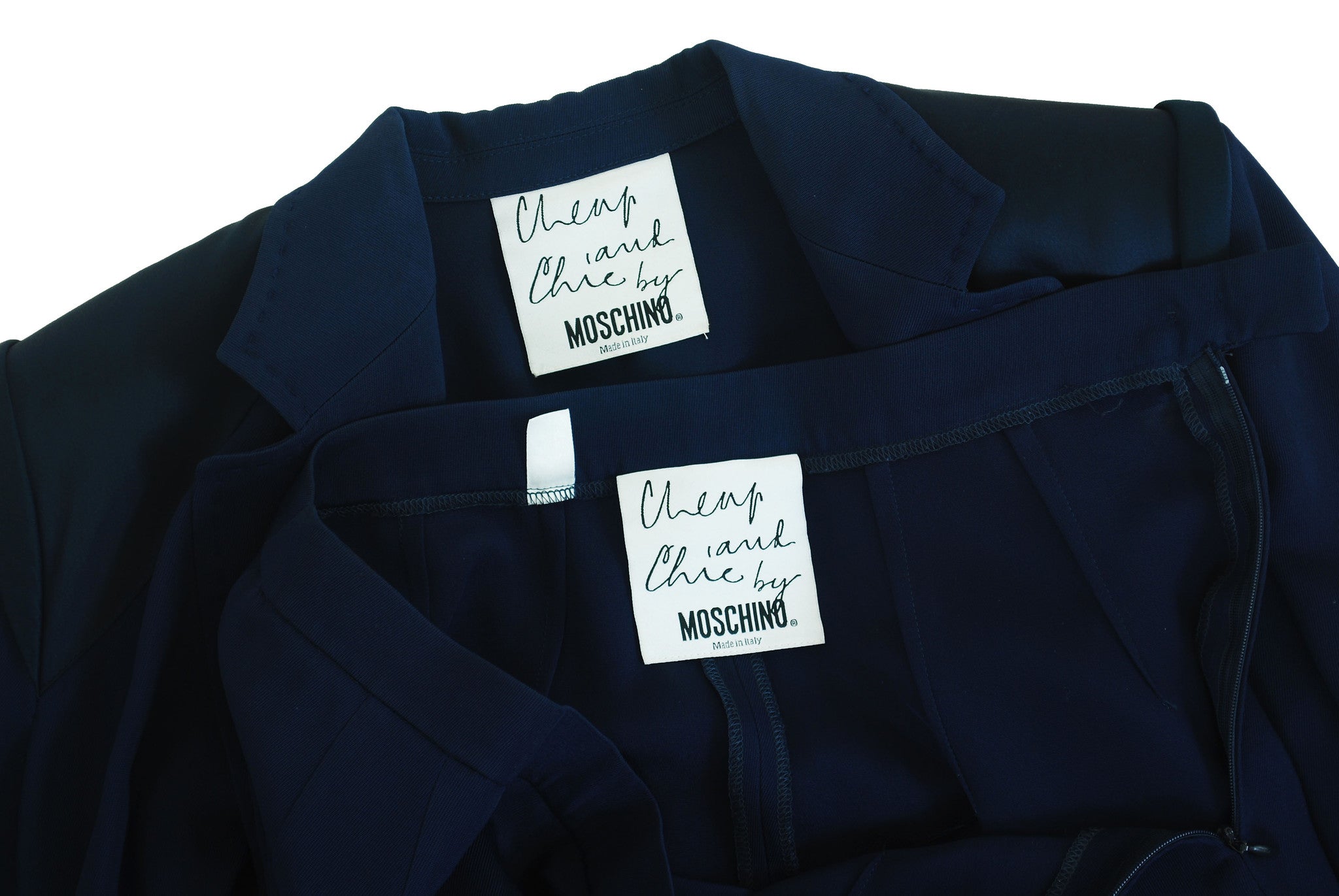Cheap and Chic Deconstructed Navy Trouser Pant Suit