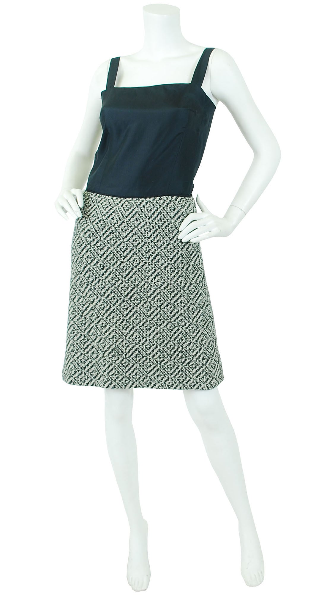 Demi Couture 1960's Fur Collar Wool Dress Suit