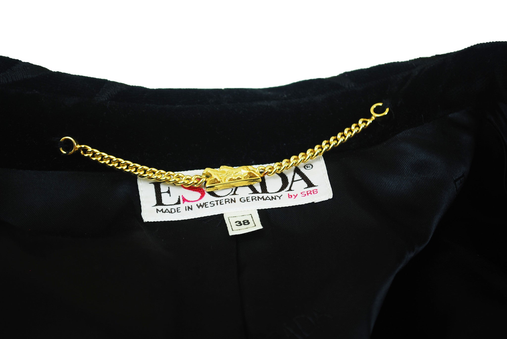 c.1982 Embroidered Lapel Black Velvet Blazer