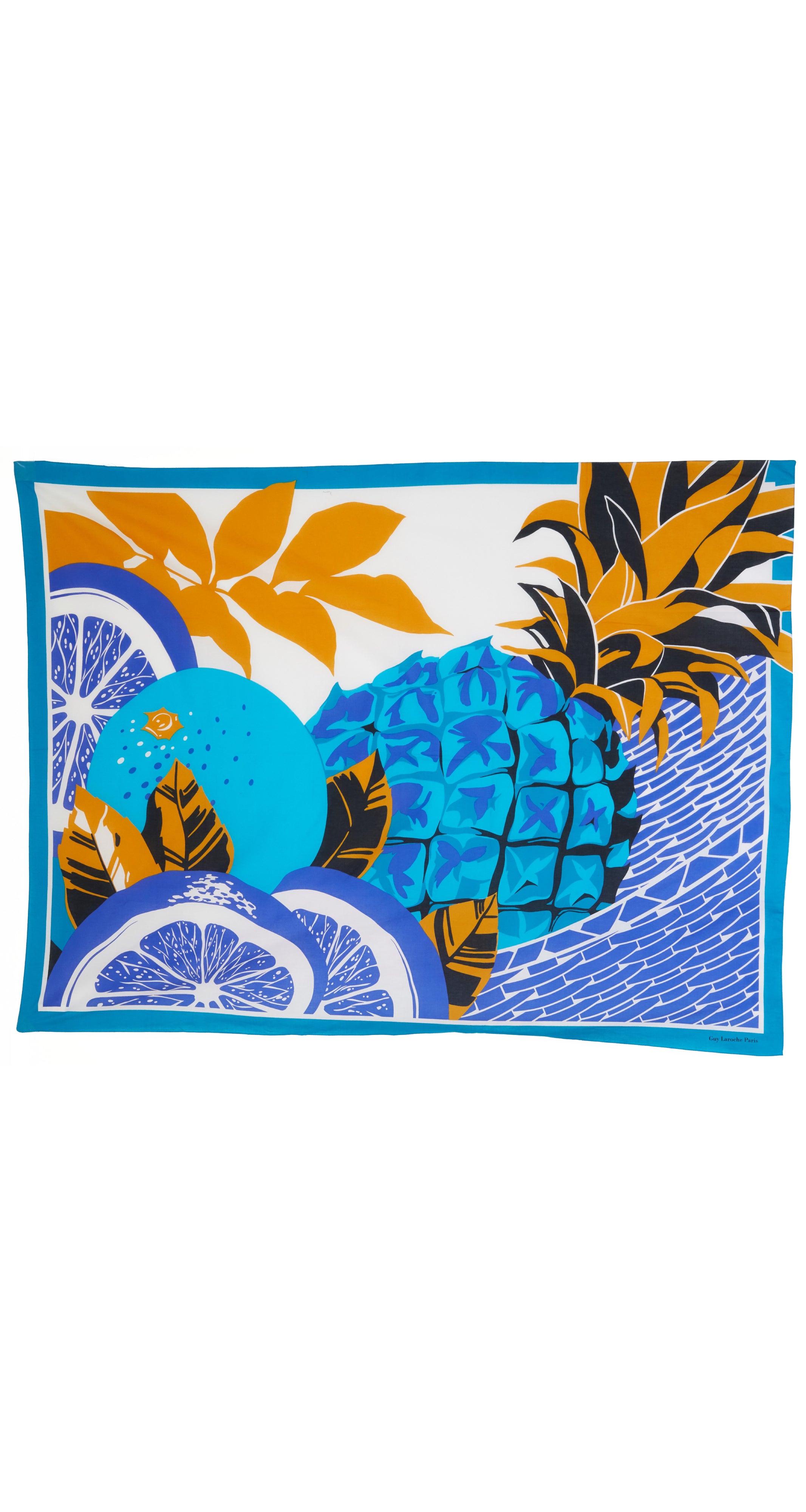 1980s NOS Tropical Fruit Cotton Beach Pareo