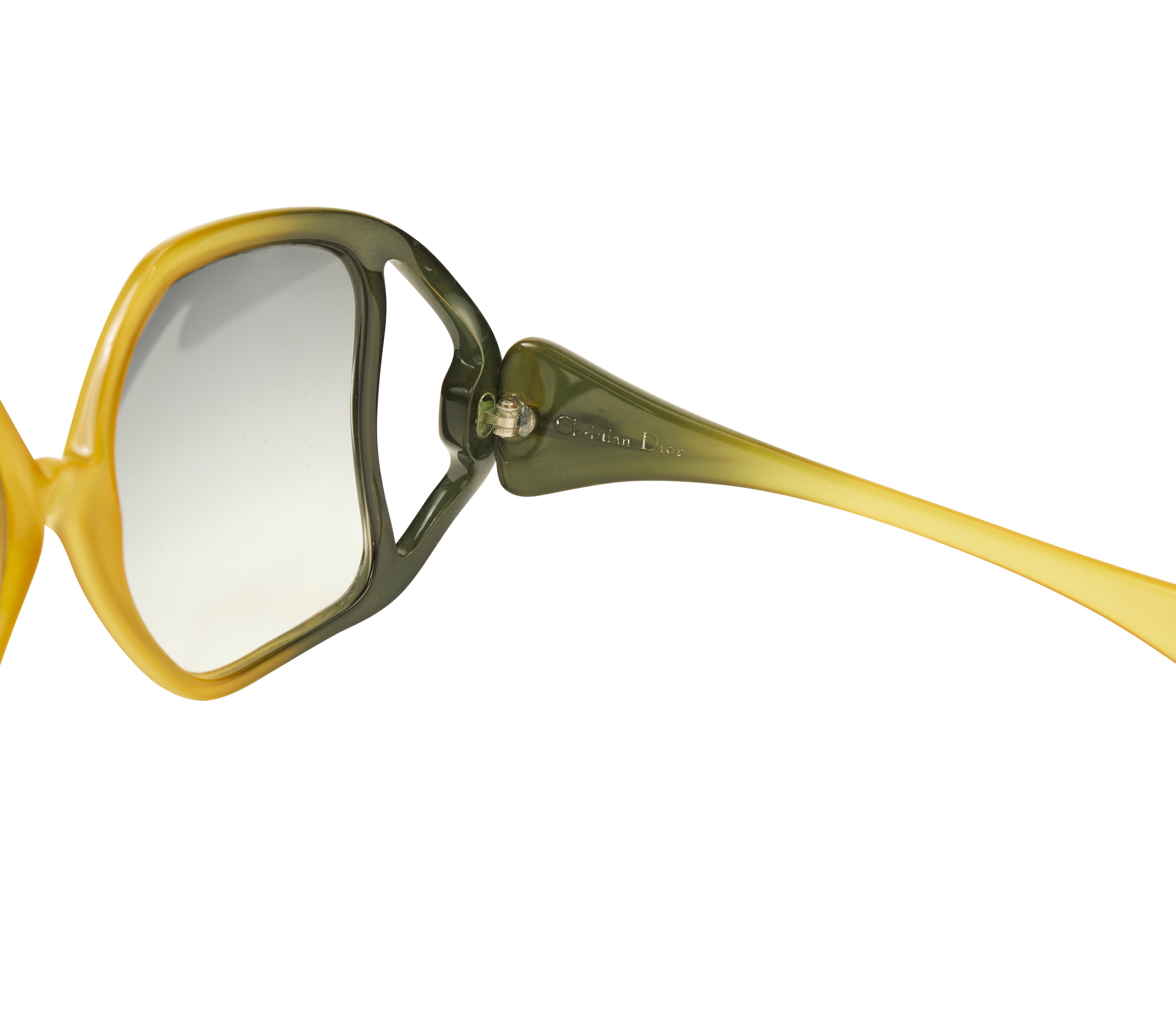 1973 Documented Optyl D02 Oversized Gradient Cut-Out Sunglasses