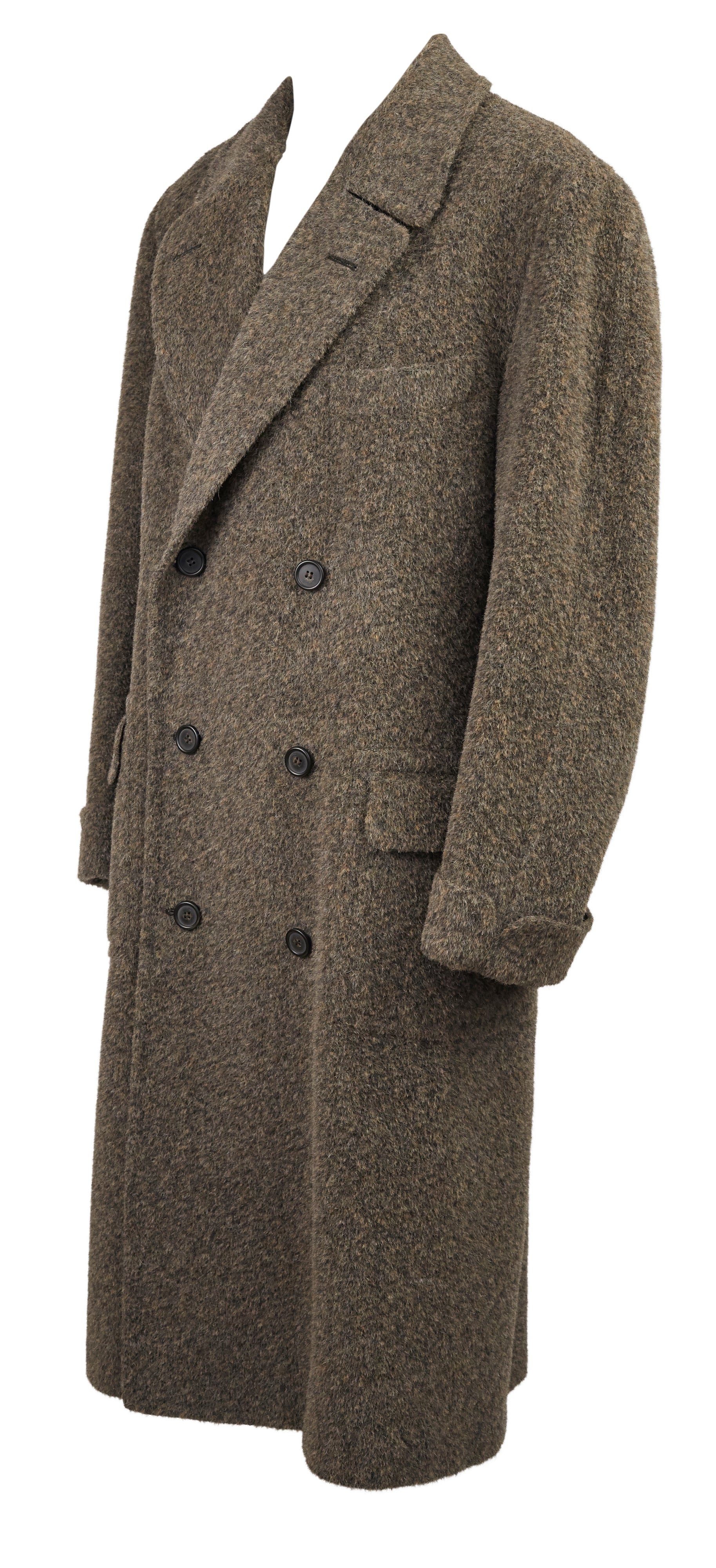 1980s Men's Alpaca Double-Breasted Overcoat