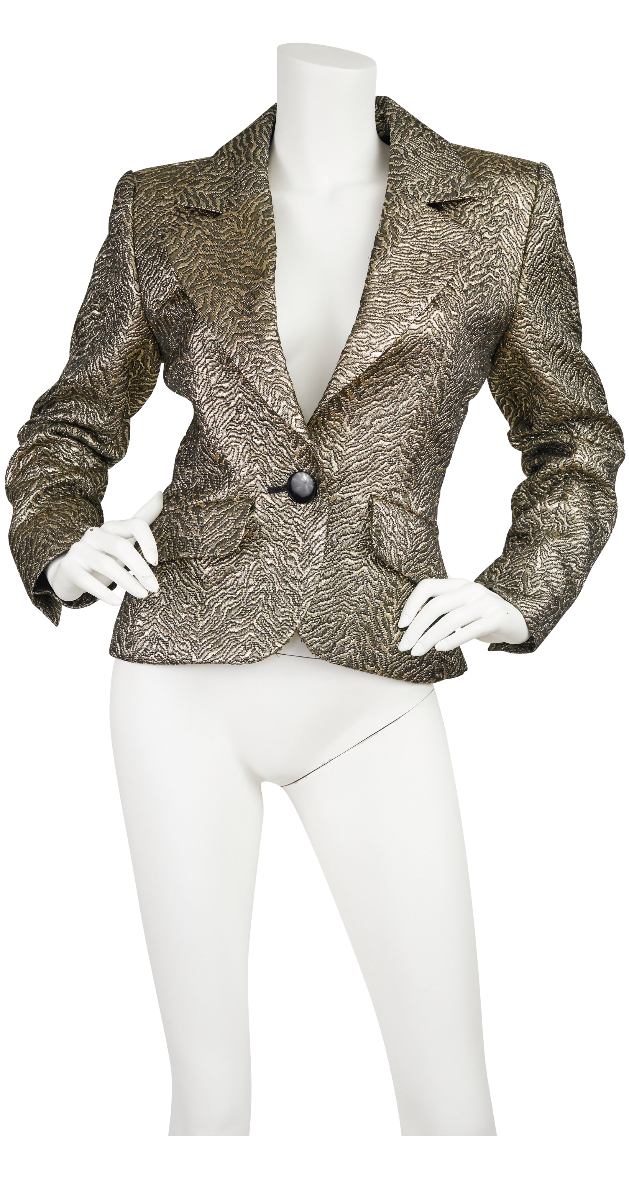 1986-87 F/W Opium Ad Campaign Gold Brocade Jacket