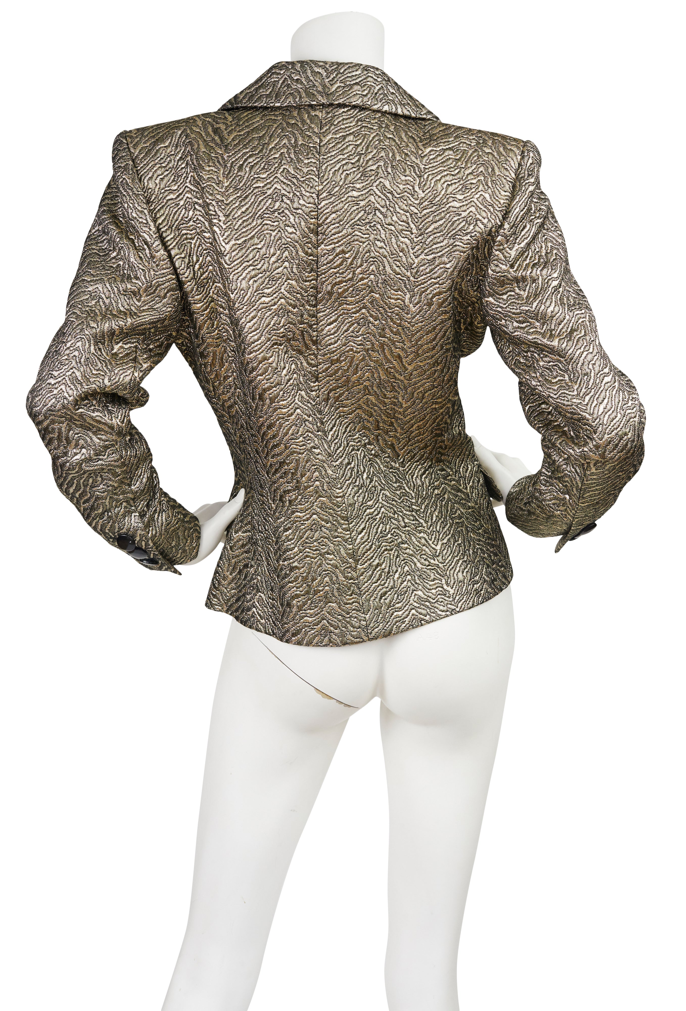 1986-87 F/W Opium Ad Campaign Gold Brocade Jacket