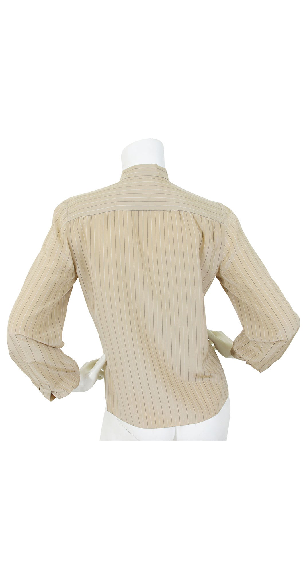 1976 S/S Haute Couture Beige Silk Blouse