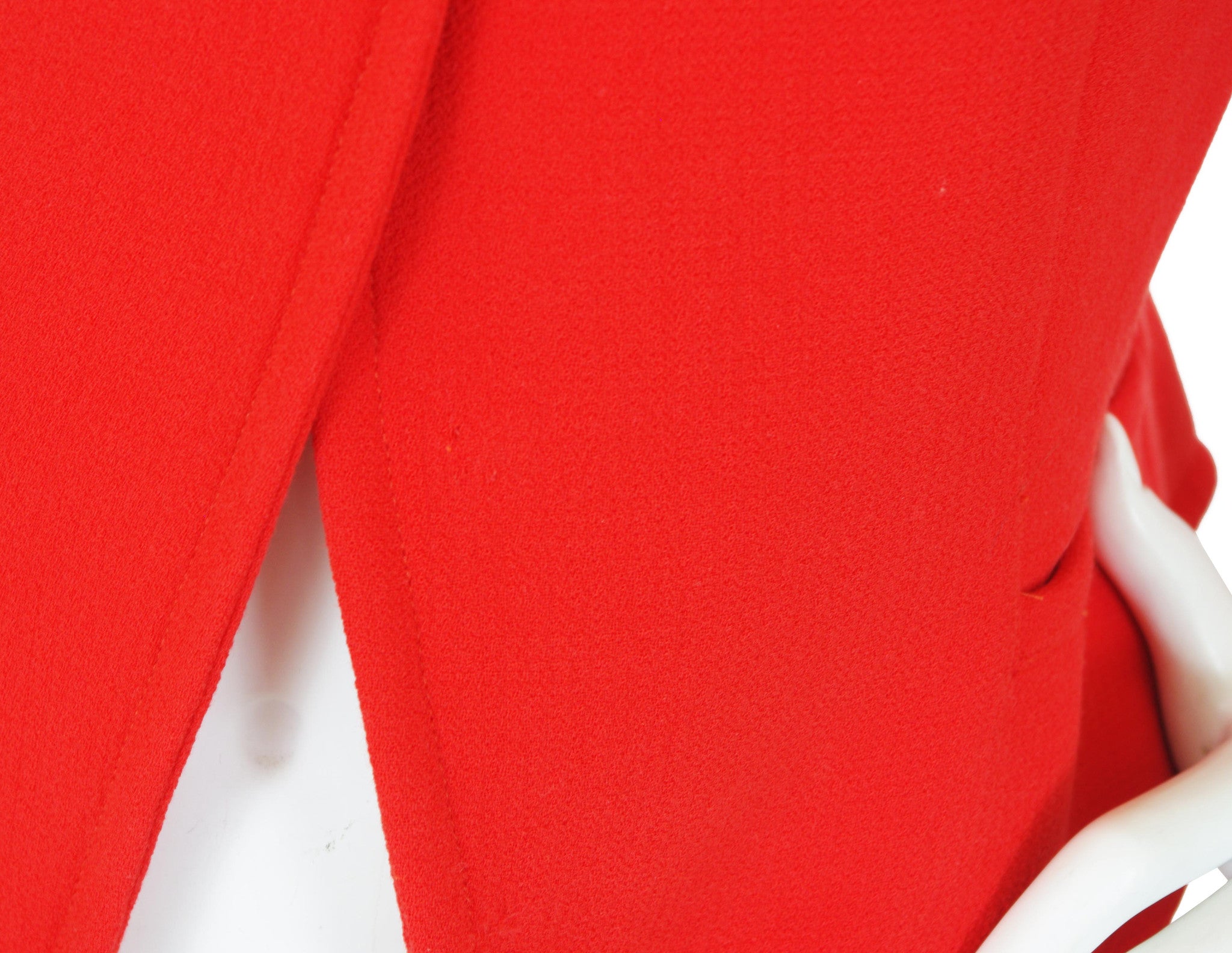 1989 F/W Runway Vibrant Orange Wool Pointed Collar Jacket