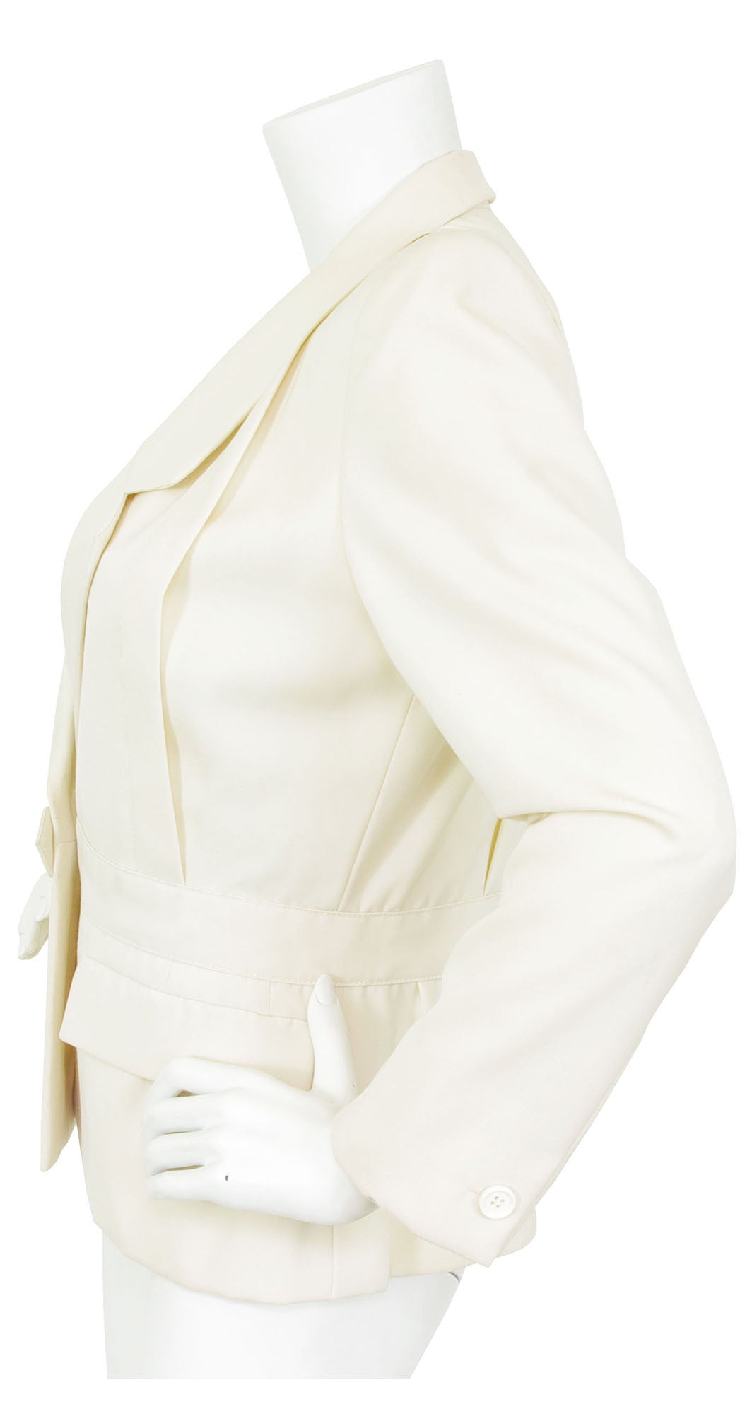1977 S/S Haute Couture Cream Wool Blazer
