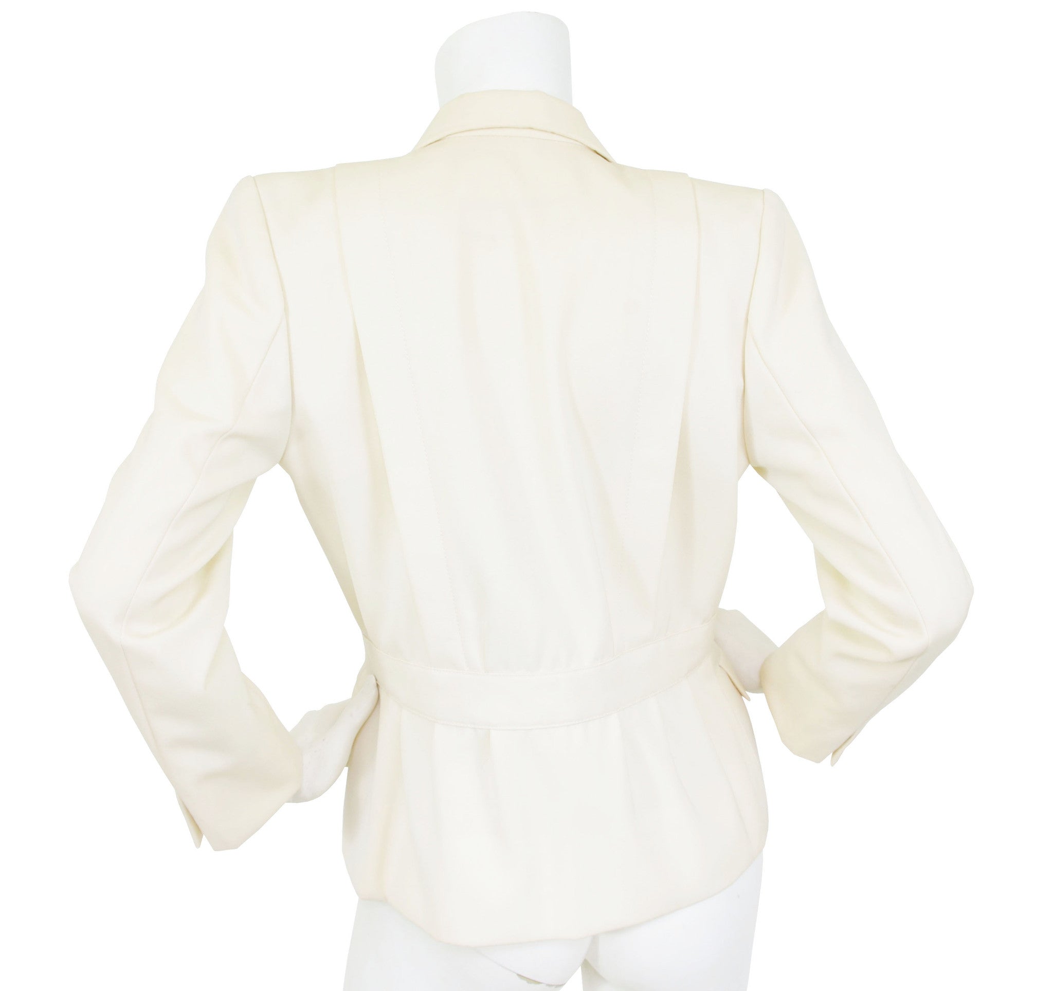 1977 S/S Haute Couture Cream Wool Blazer